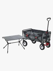 North 13.5 Light Bollerwagen mit Bremse, Ivy Grey inkl. Campingtisch
