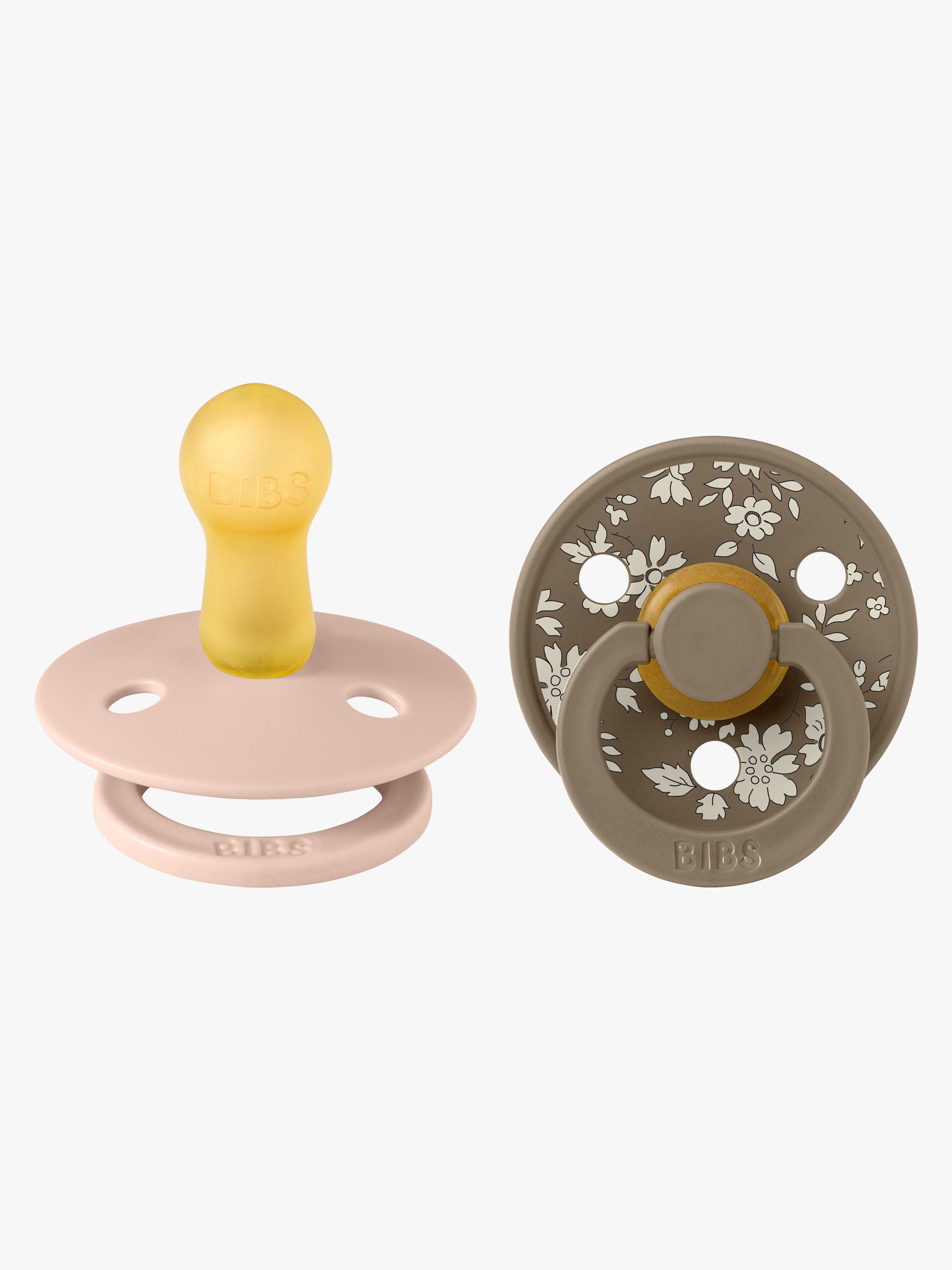 BIBS x Liberty Colour Schnuller 2er-Pack Latex Größe 2 Rund, Capel/Blush Mix