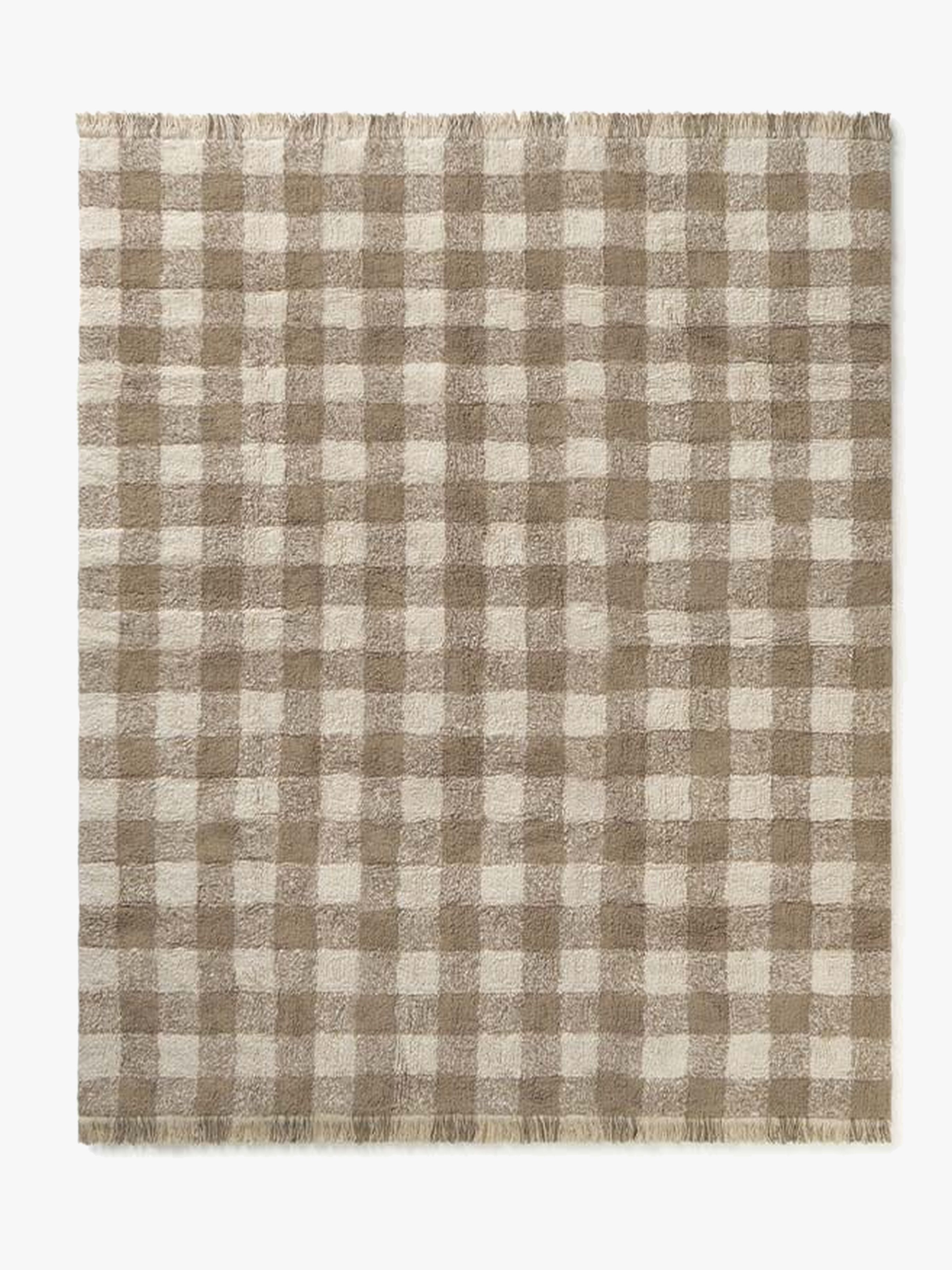 Waschbar Vichy Teppich 90x120 cm, Marron