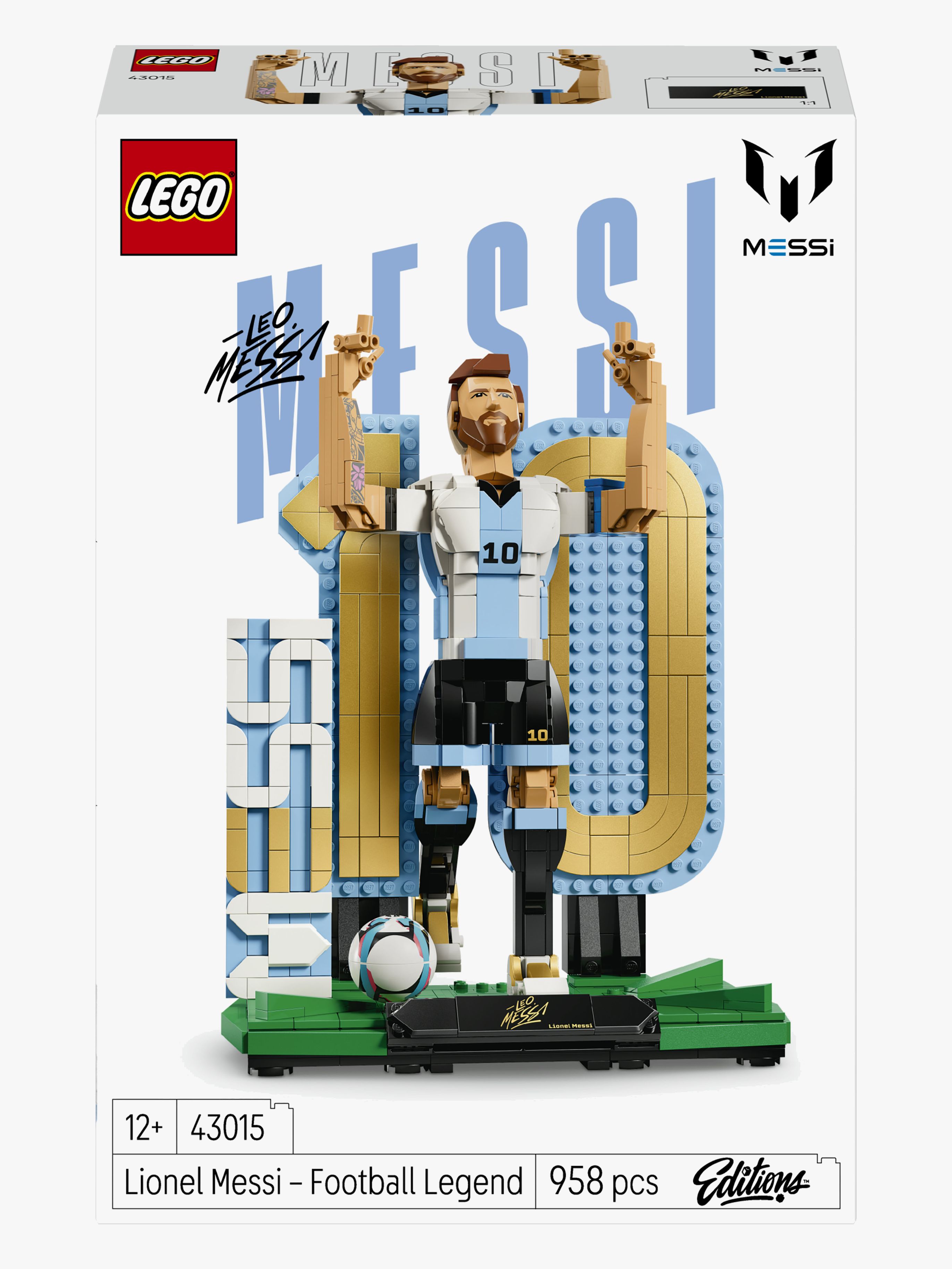 LEGO Editions Football 43015 Lionel Messi – Fußballlegende