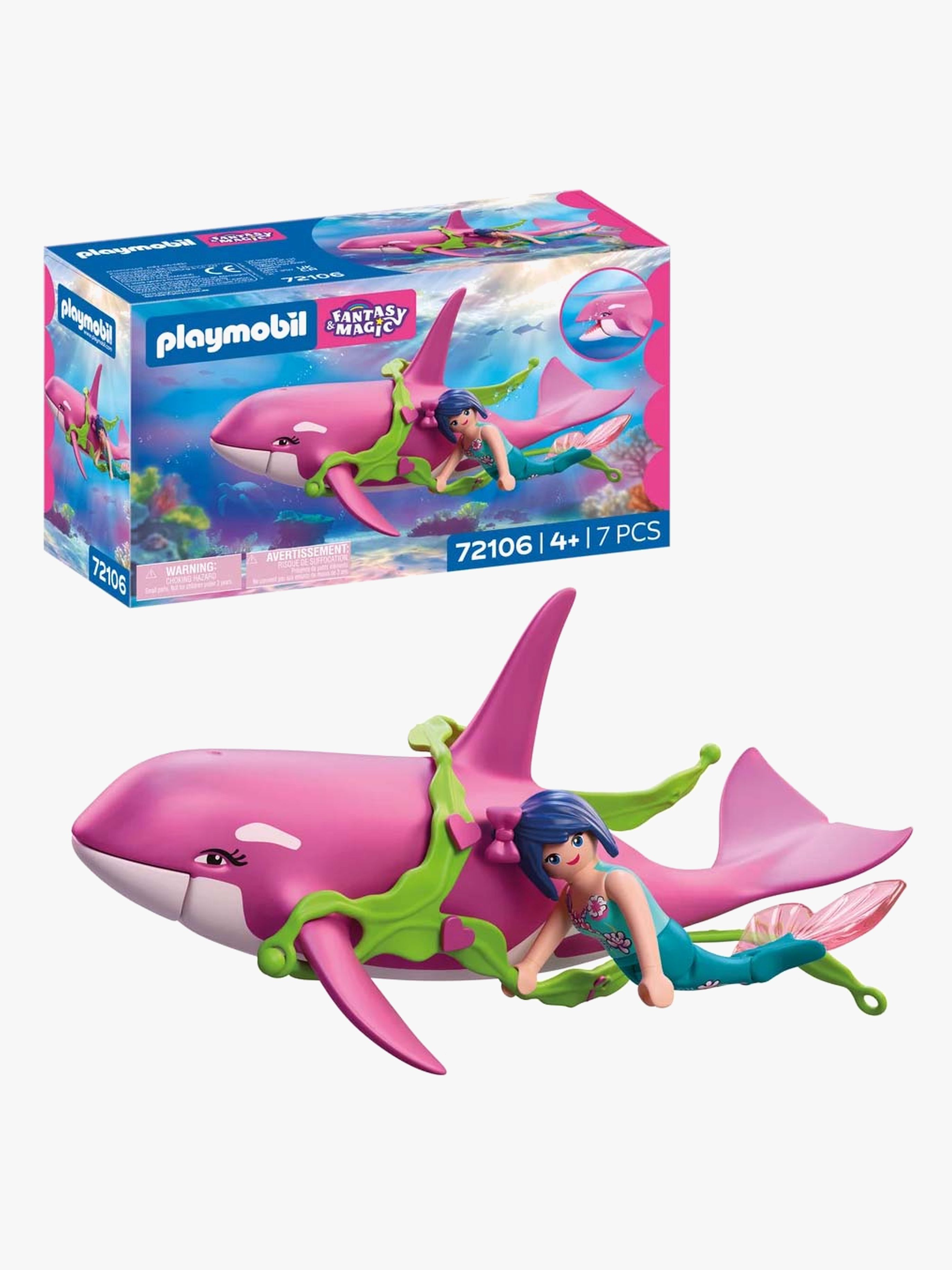 Playmobil Fantasy og Magic 72106 Schwertwal mit Meerjungfrau