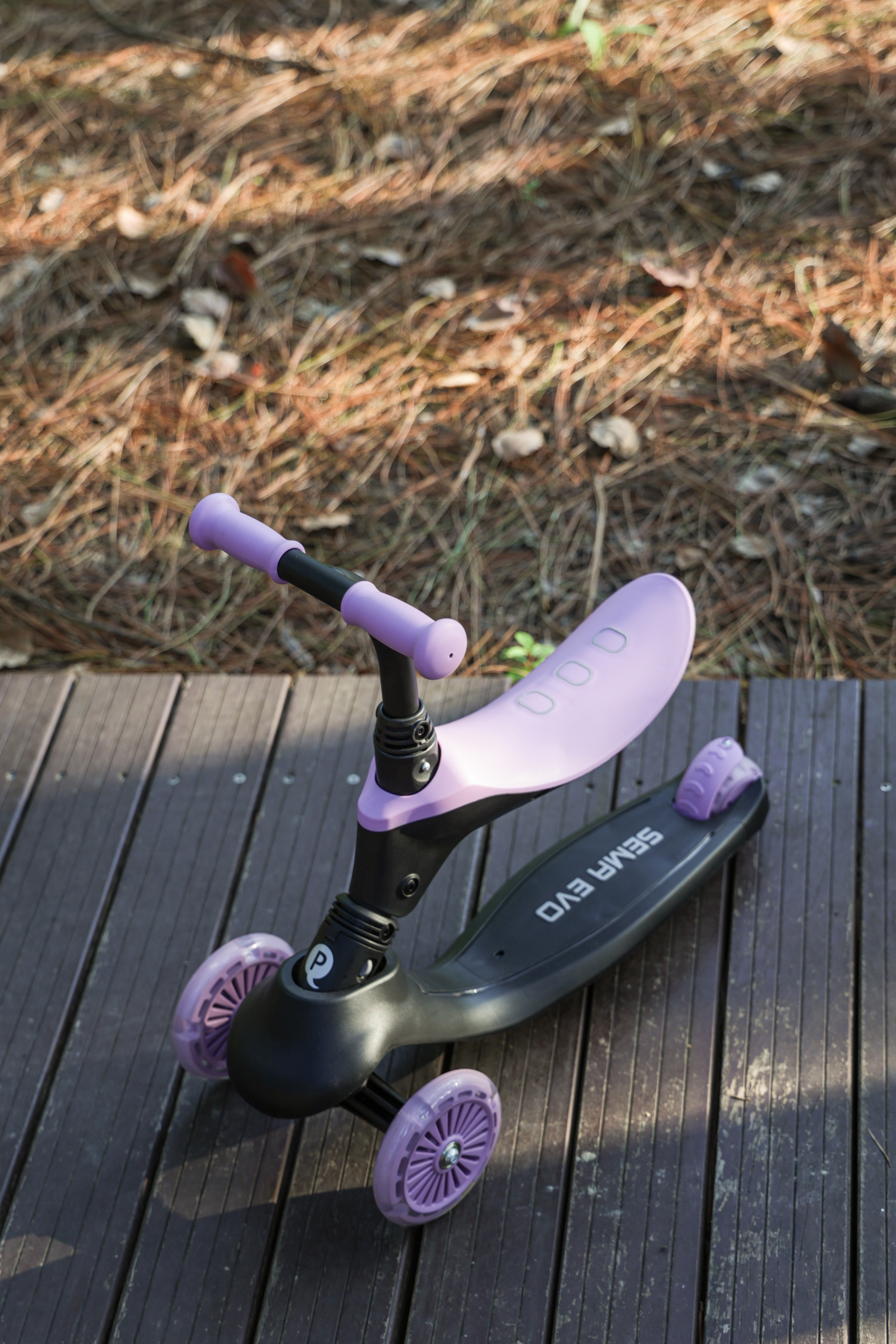 QPlay Sema Evo 5-in-1 3-rädriger Tretroller, Violett