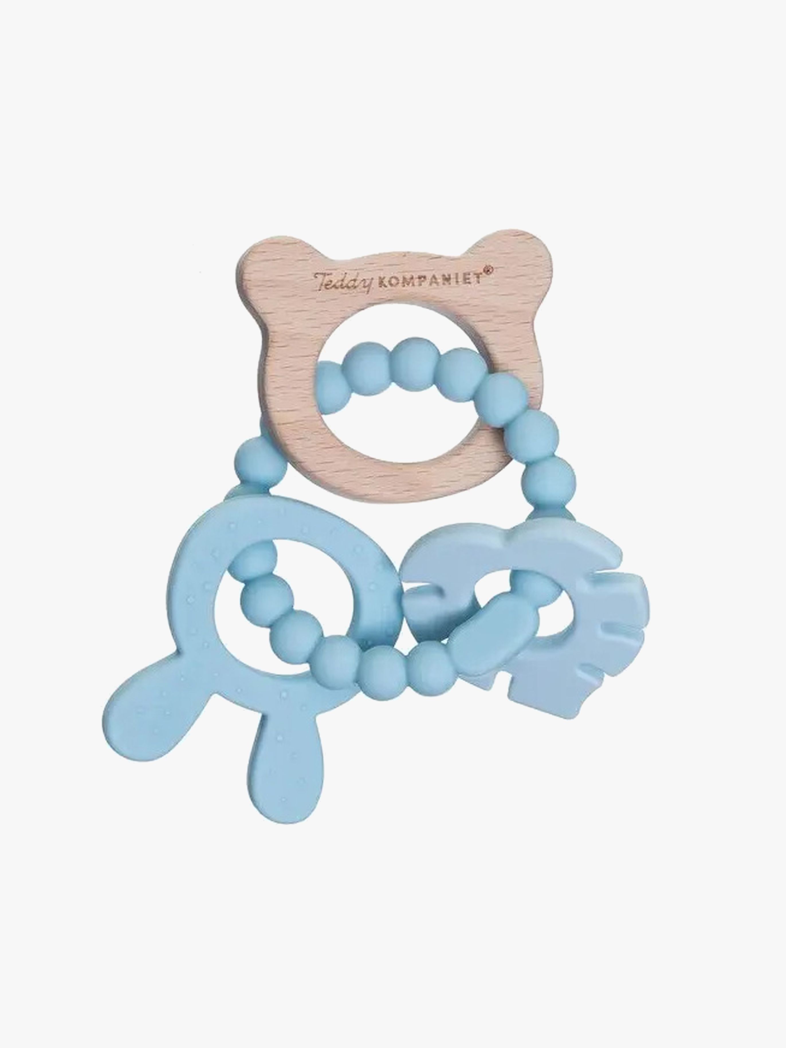 Teddykompaniet  Silikon &  Holz Beißring, Teal