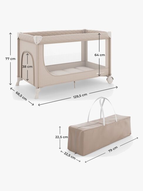 Kinderkraft LEODY UP Reisebett, Beige