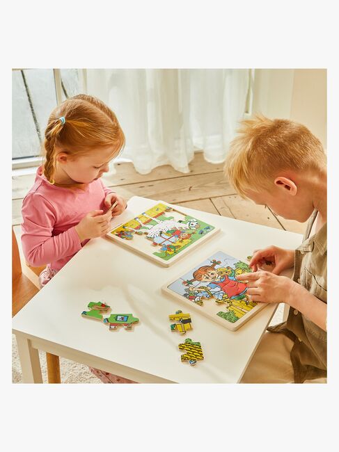 Pippi Langstrumpf Holzpuzzle Pippi & Kleiner Onkel 16 Teile