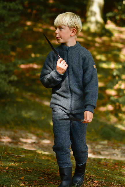Mikk-Line Wollfilz-Hose Baby, Anthracite Melange