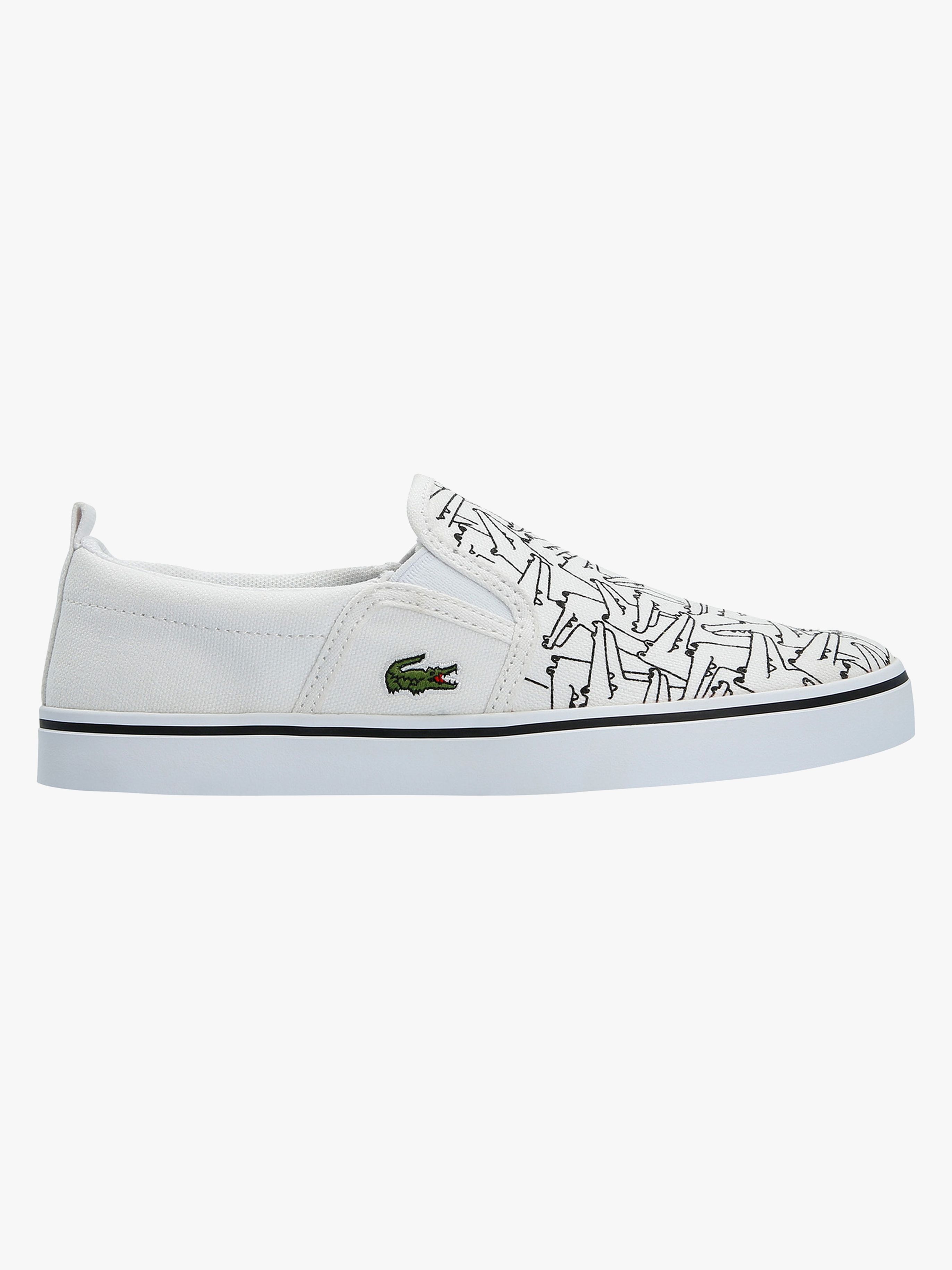 Lacoste Gazon 318 Kinder Sneaker, White/Black 35, Kinderschuhe