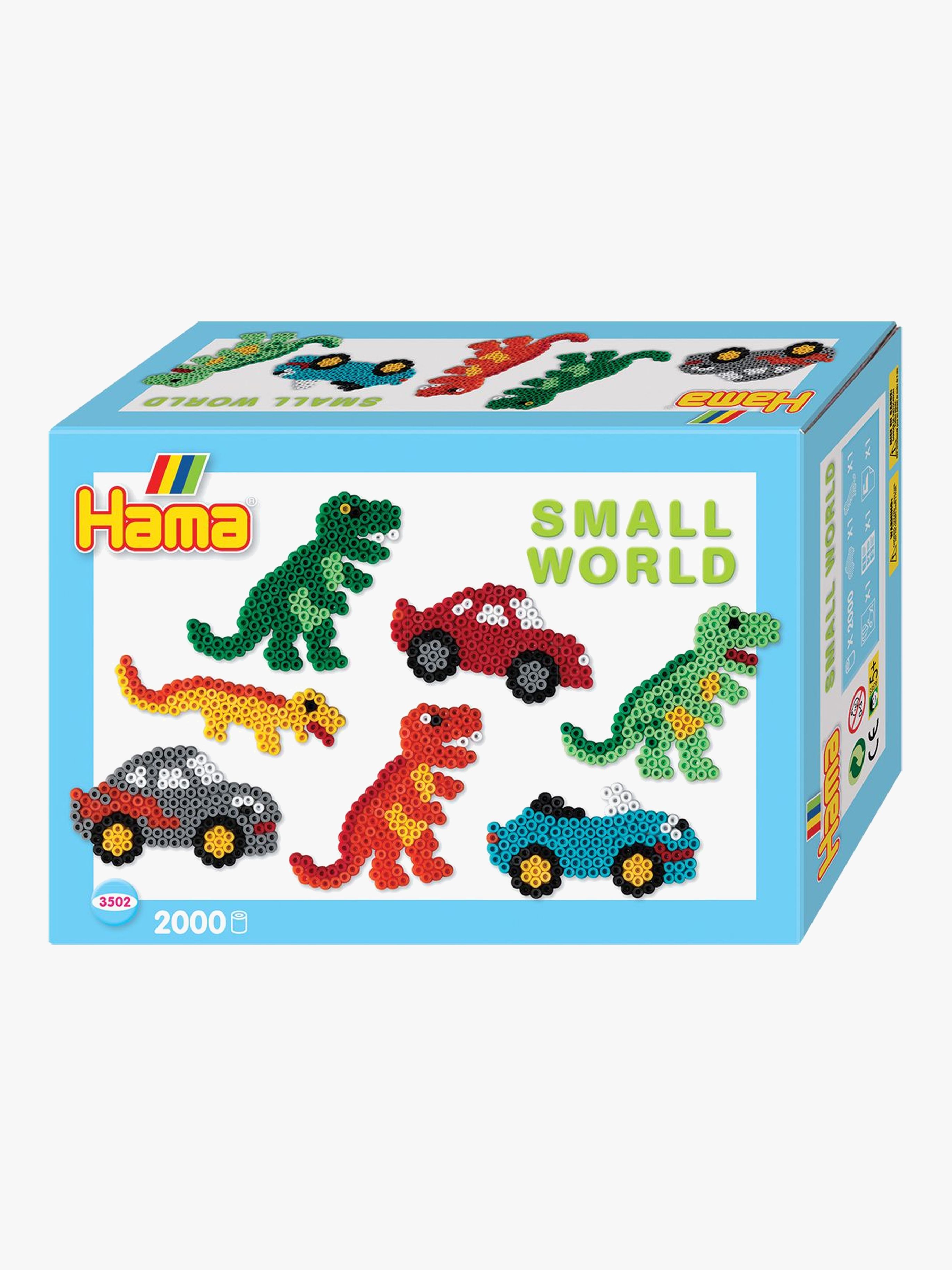 Hama Midi Perlen Geschenkpackung Small World Dino Cars, 2000 Stück