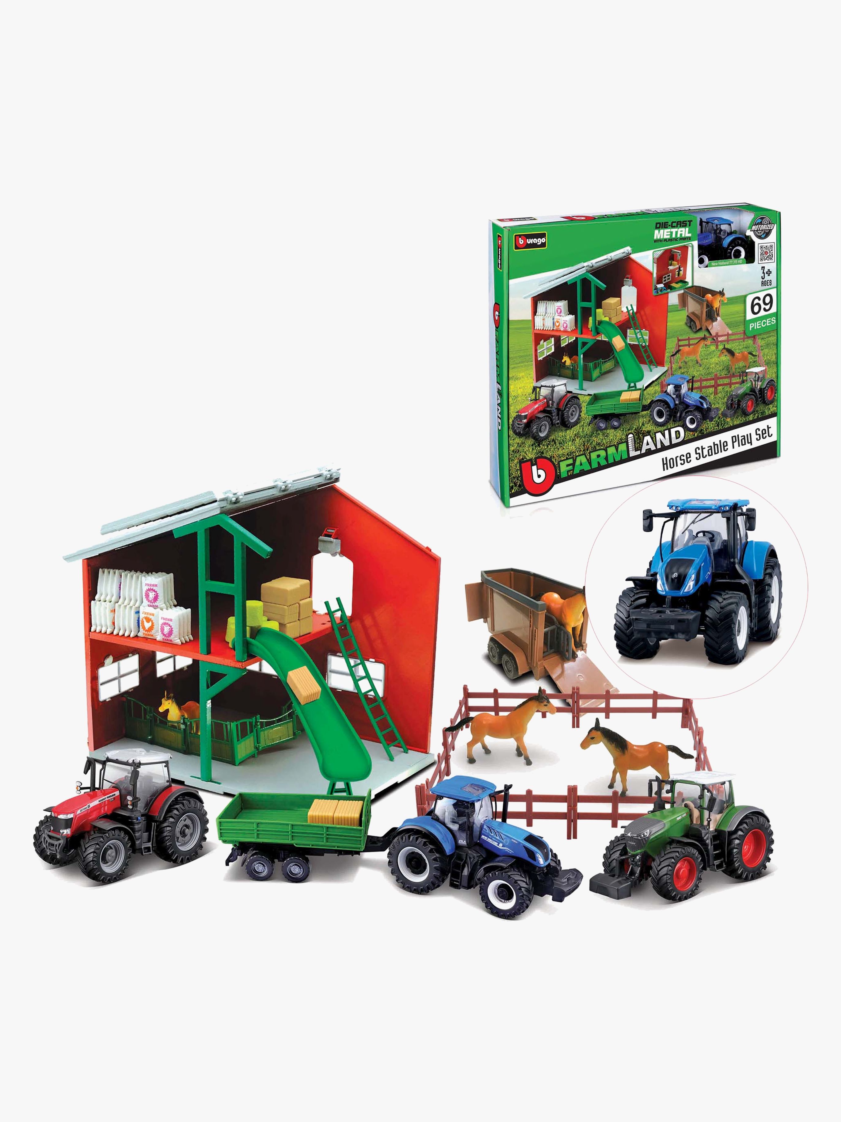 Bburago Farmland 1:43 Spielset Stall