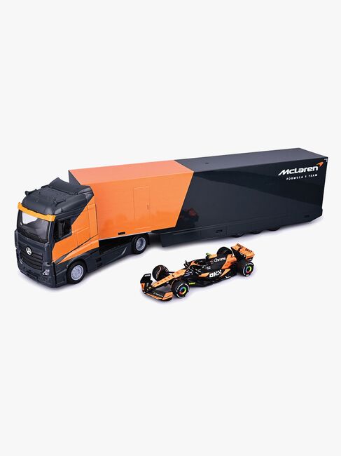 Bburago F1 Mclaren Racing Transportset mit MCL38 Norris #4 1:43