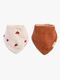 FILIBABBA Bandana Halstücher 2er-Pack, Lucky/Amber Brown