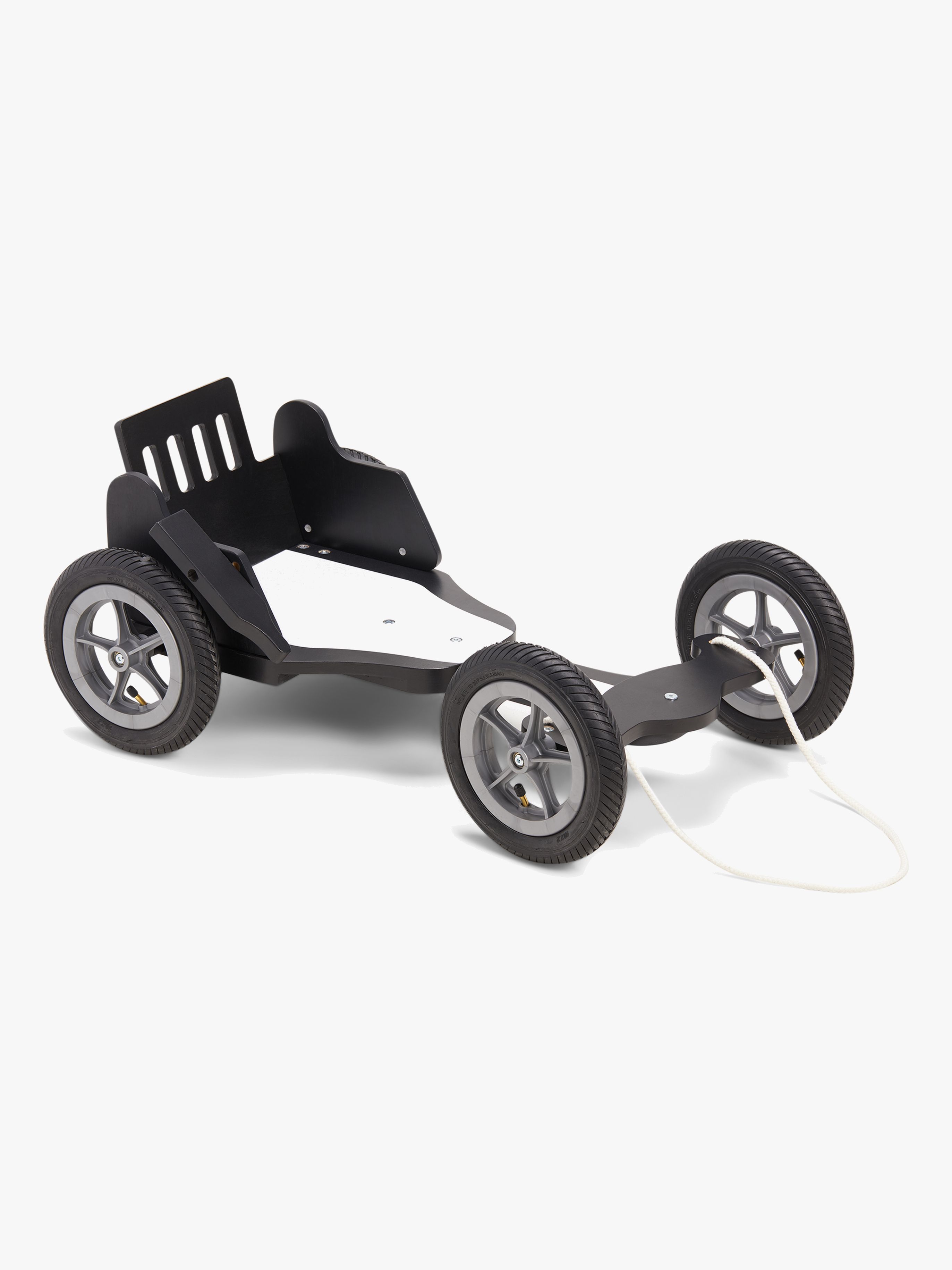 Seifenkiste Aus Holz, Schwarz