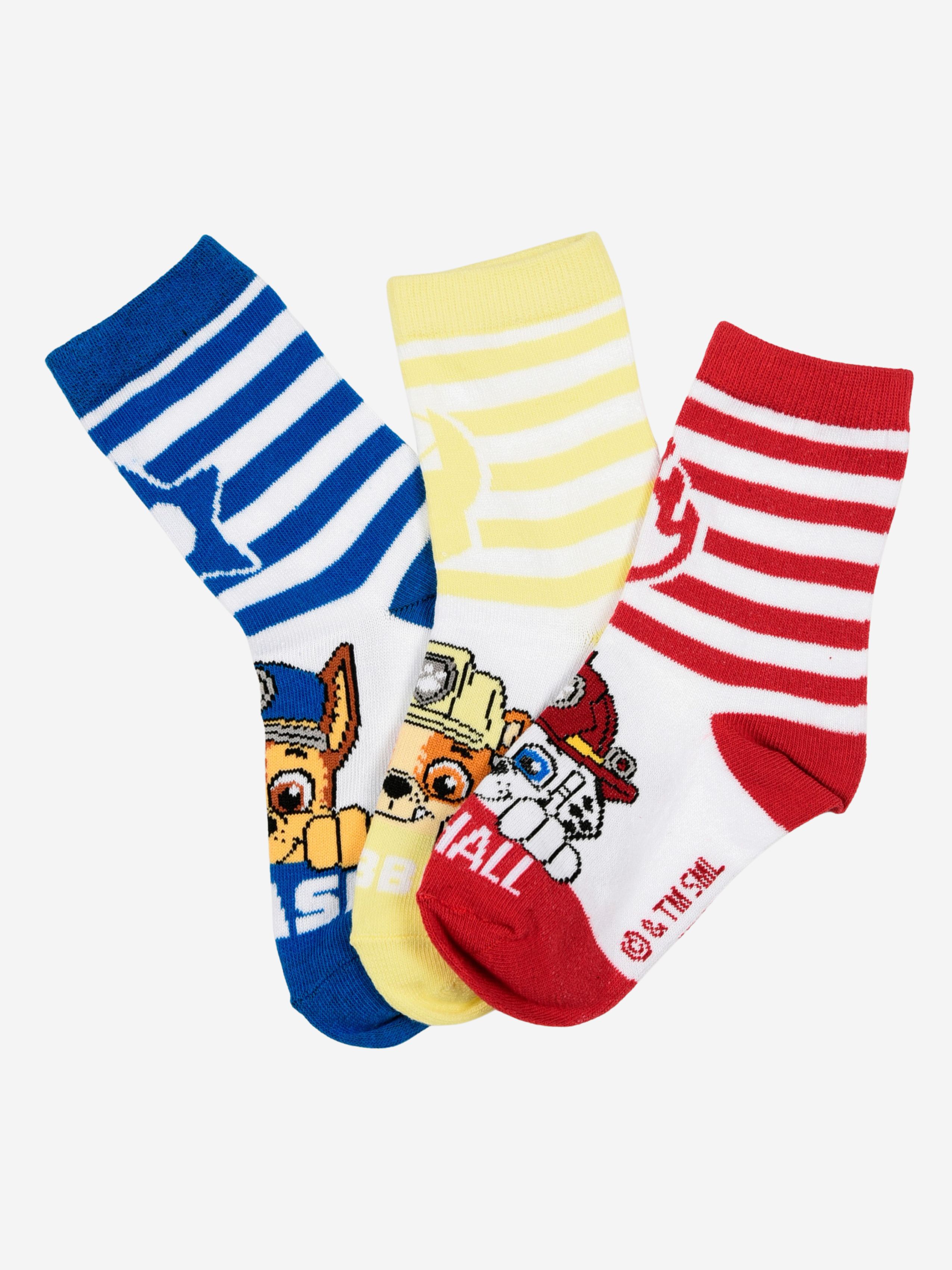 Paw Patrol Socken 3er-Pack, Mehrfarbig, 27-30
