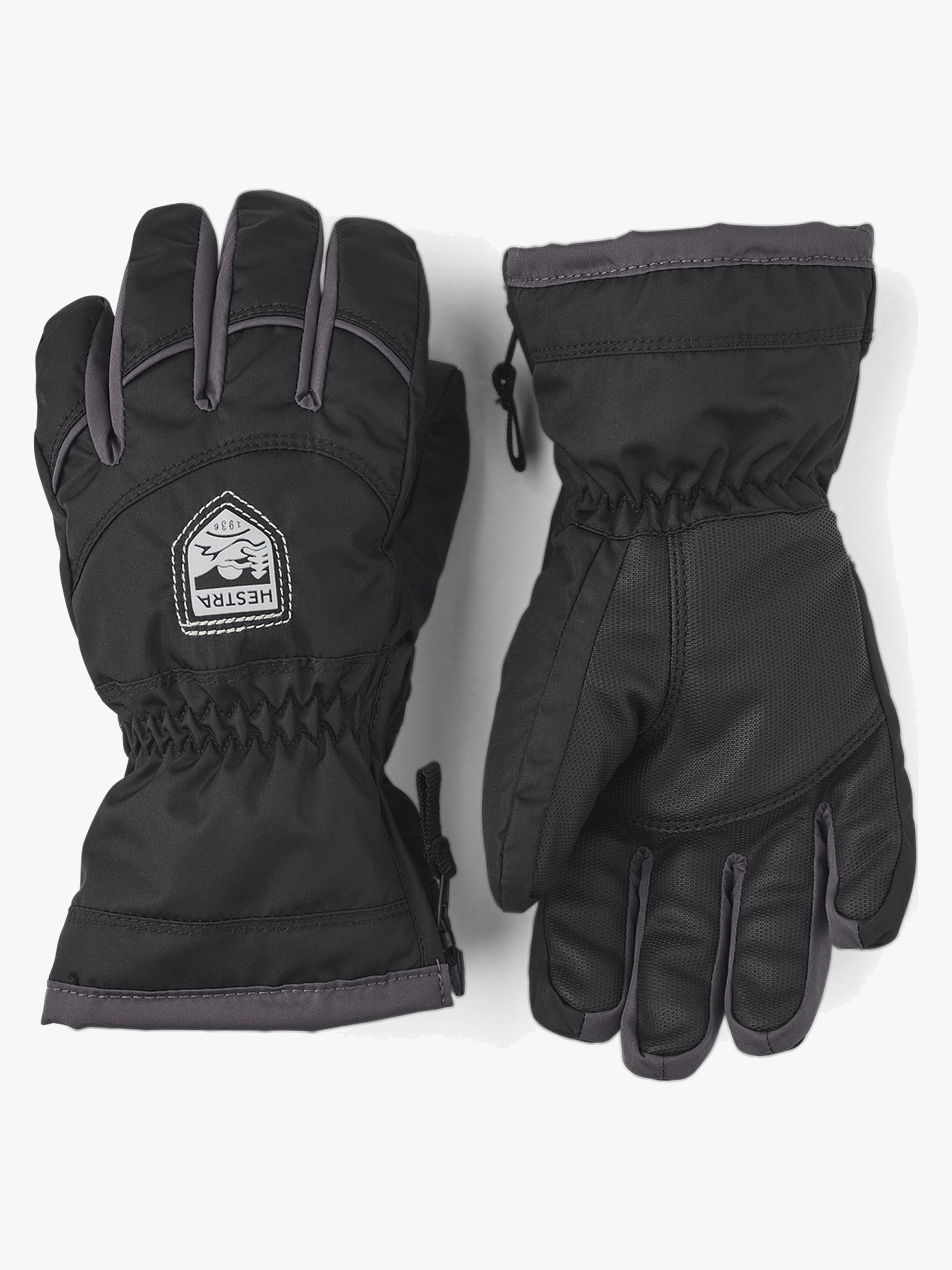 Hestra Sarri Zip JR Handschuhe, Schwarz/Grafit, 3