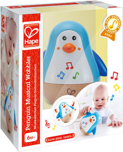 Hape Penguin Musical Wobbler Holzspielzeug