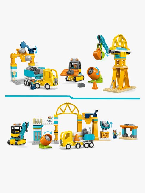 LEGO DUPLO Town 10476 Baustelle mit Baufahrzeugen – 3-in-1-Set