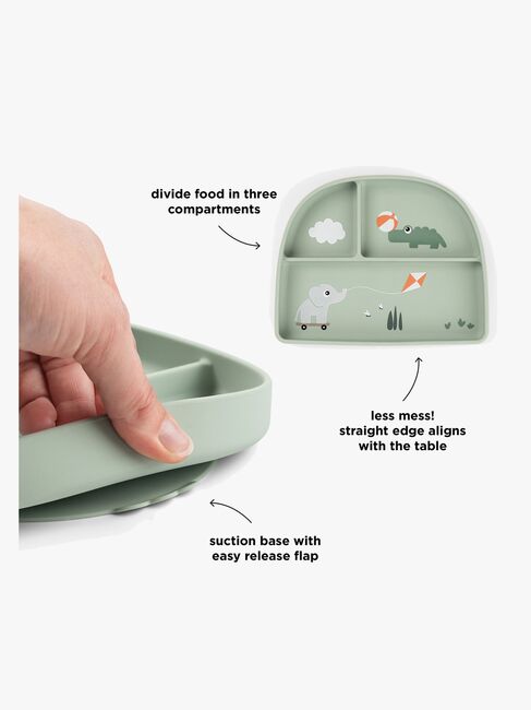 Done By Deer Playground Unterteilter Teller, Green