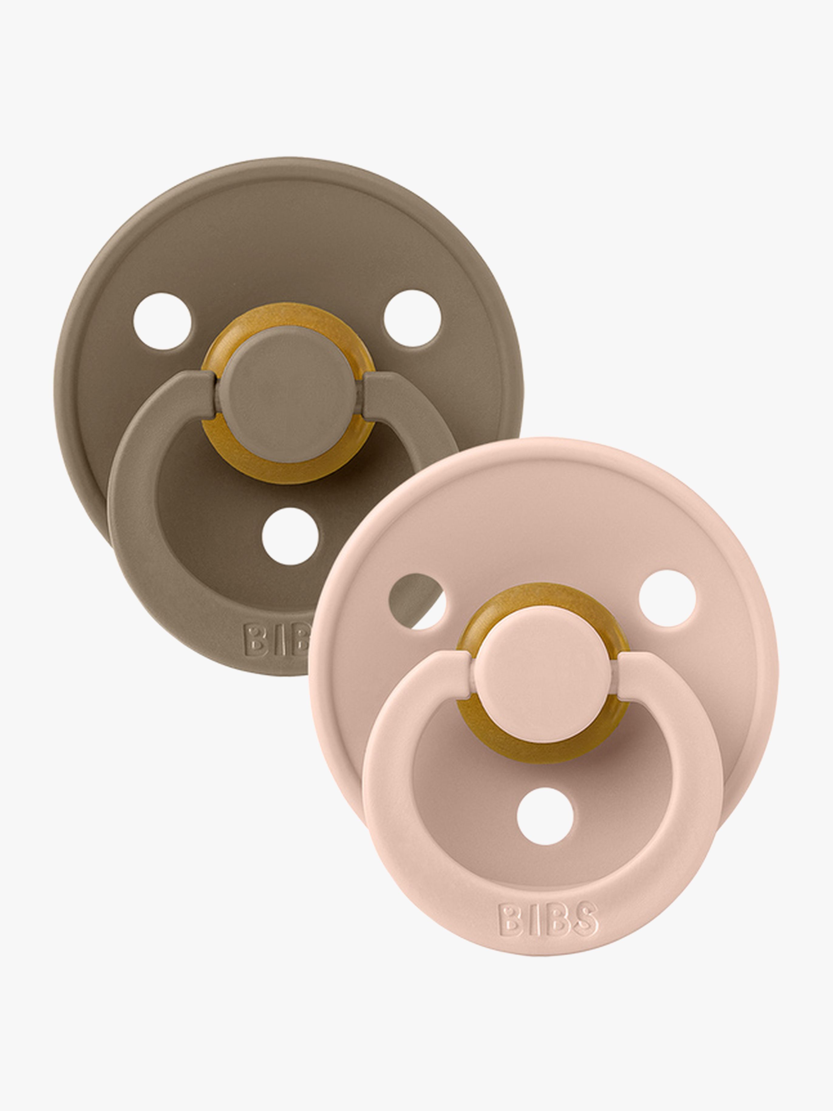 Schnuller Colour 2er-Pack Latex Größe 1, Dark Oak / Blush
