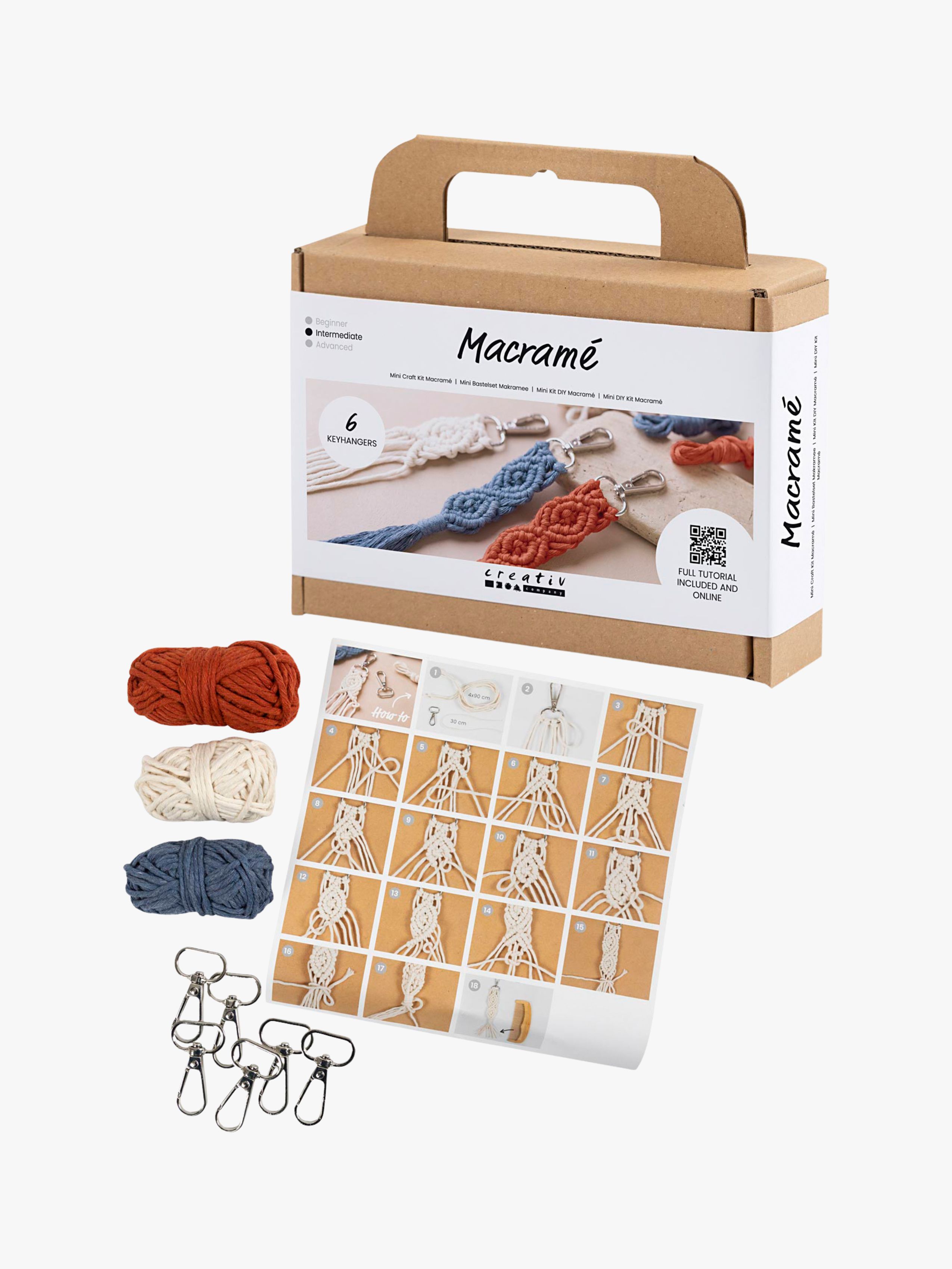 Creativ Company Bastelset Makramee Schlüsselanhänger