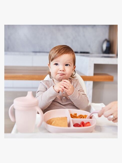 b.box Teller mit Deckel Silikon, Blush