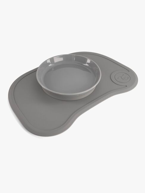 Twistshake Clickmat Mini Teller + Unterlage, Grau