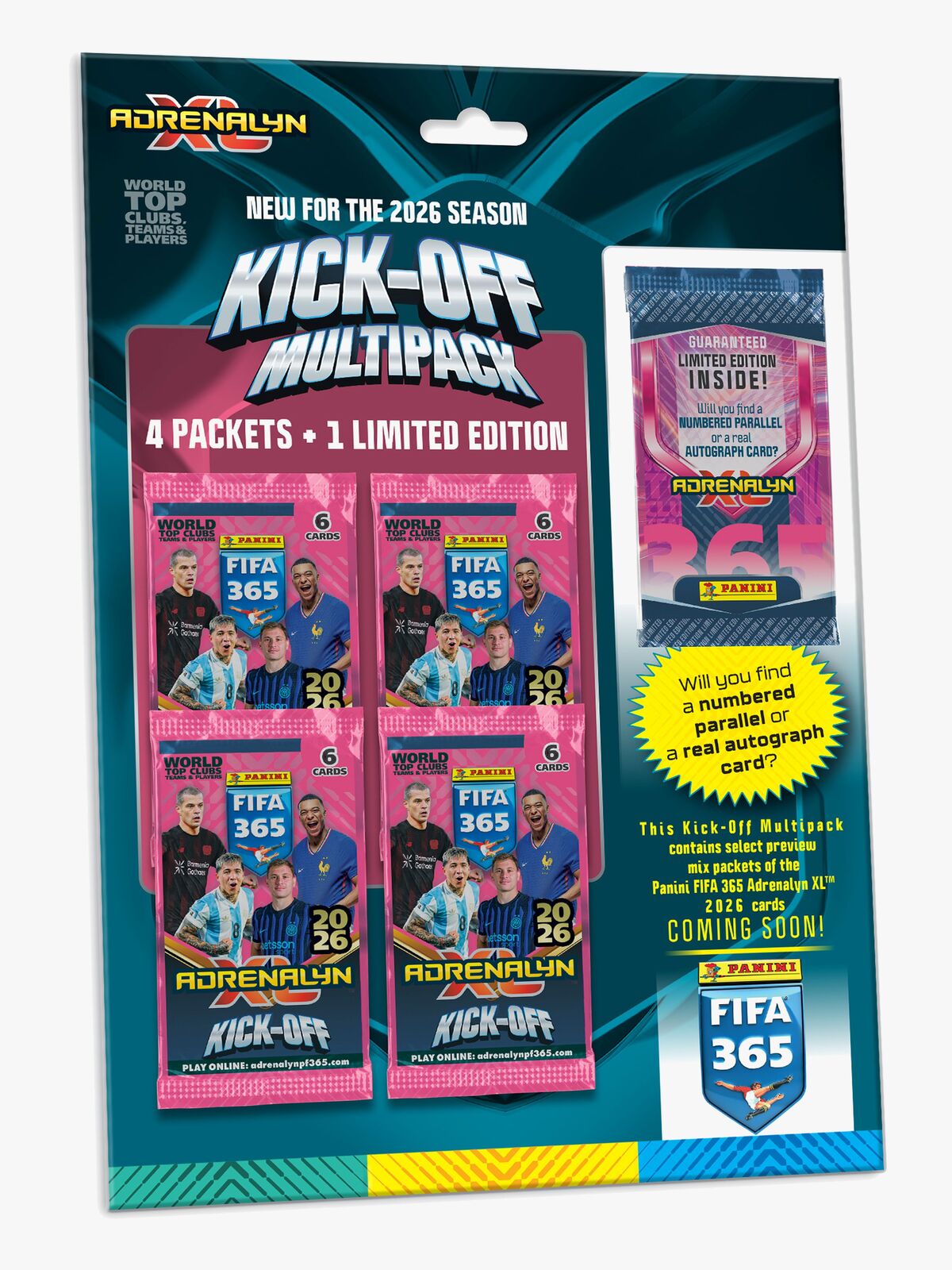 Panini FIFA 365 Adrenxl Sammelkarte 2026 Kick-Off Pack