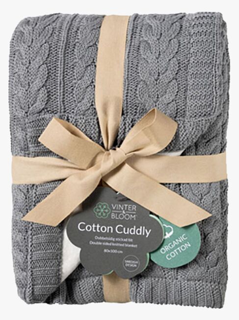 Vinter & Bloom Cotton Cuddly EKO Decke, Misty Grey