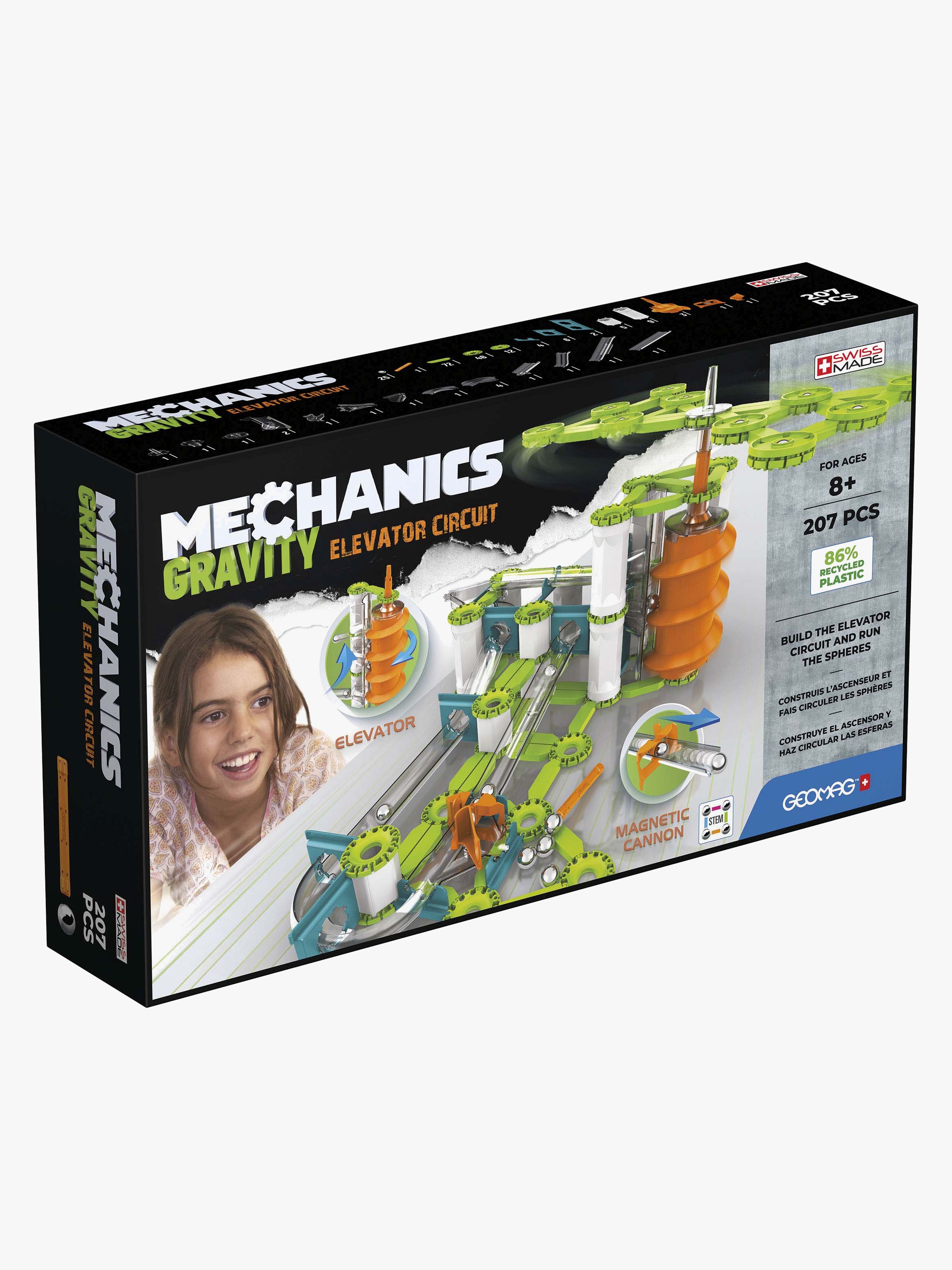 Geomag Mechanics Gravity Kugelbahnsystem Aufzug 207 Teile