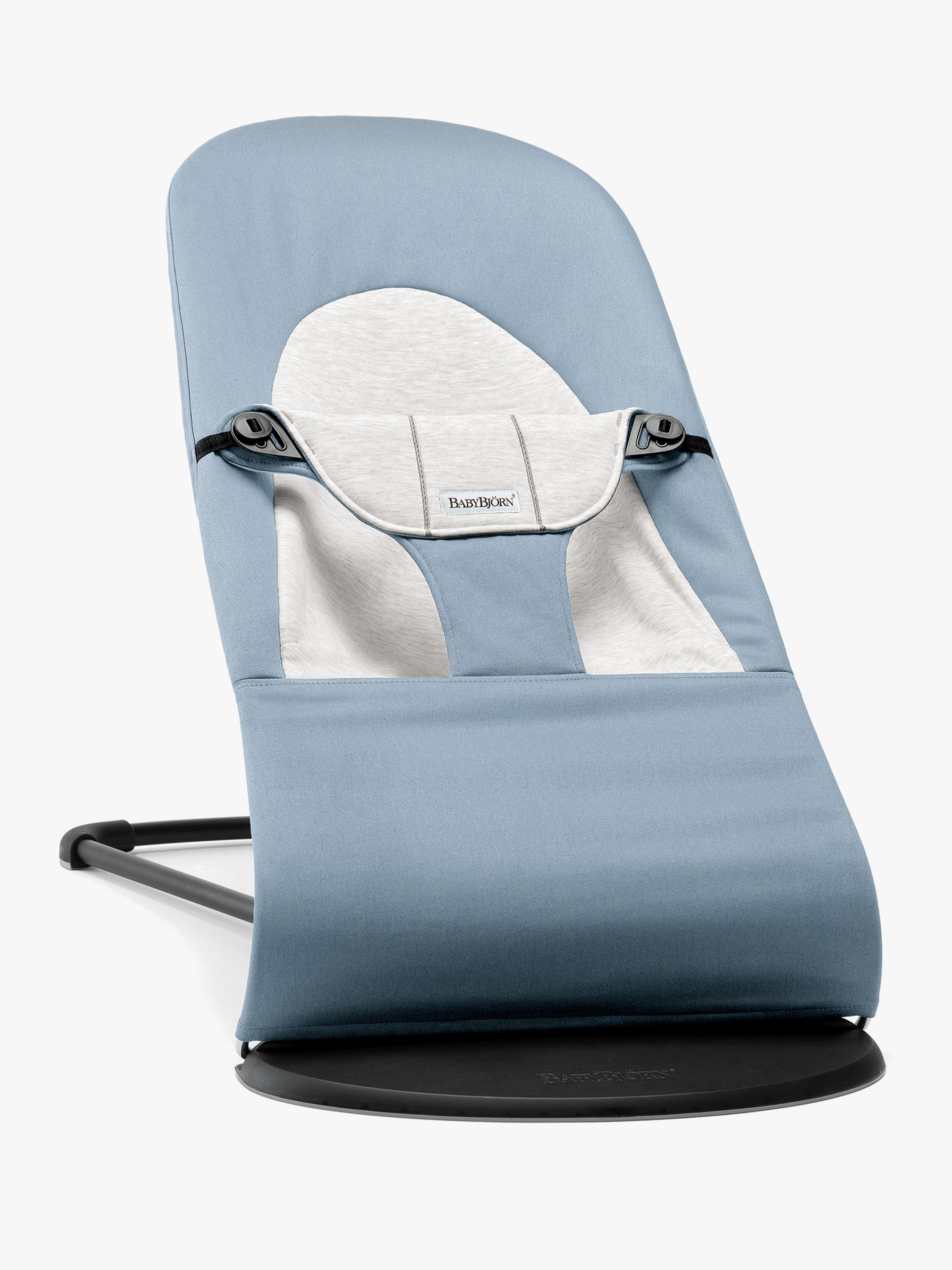 BabyBjörn Balance Soft Babywippe Gewebt Jersey-Stoff, Blau/Grau