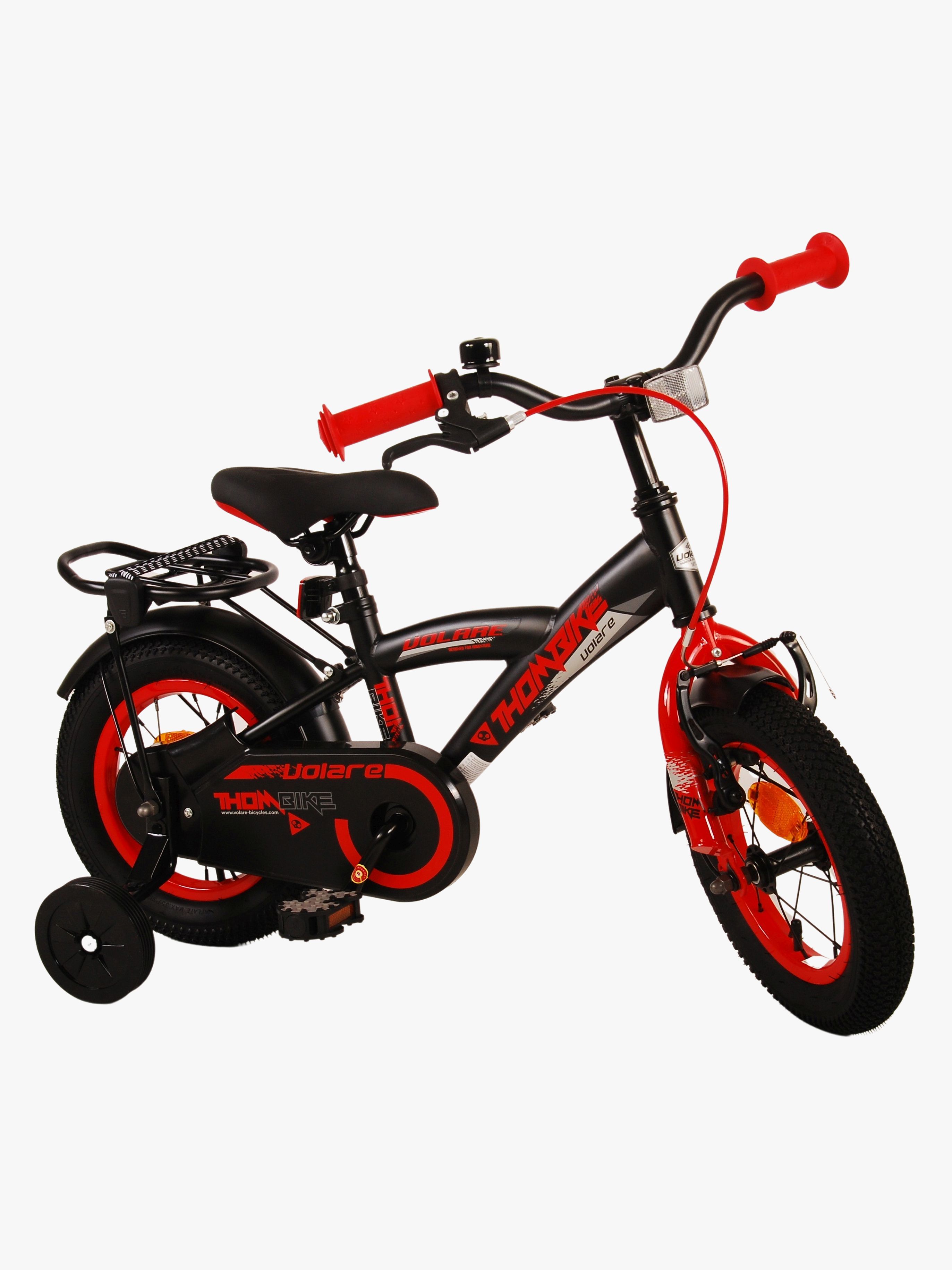 Volare Thombike Kinderfahrrad 12 Zoll, Schwarz/Rot