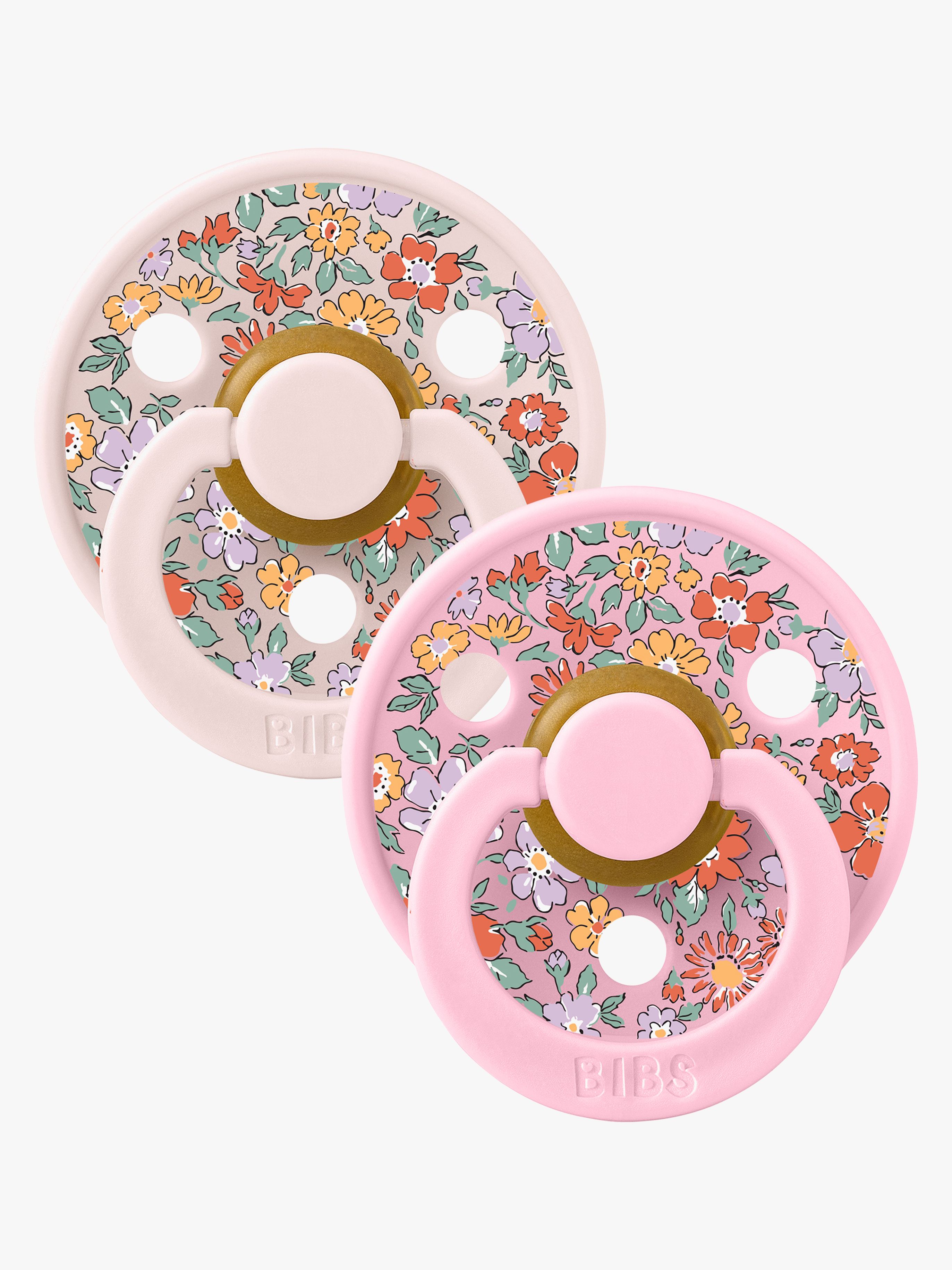 x Liberty Colour Oscar Meadow Schnuller 2er-Pack Latex Größe 2, Petal Mix