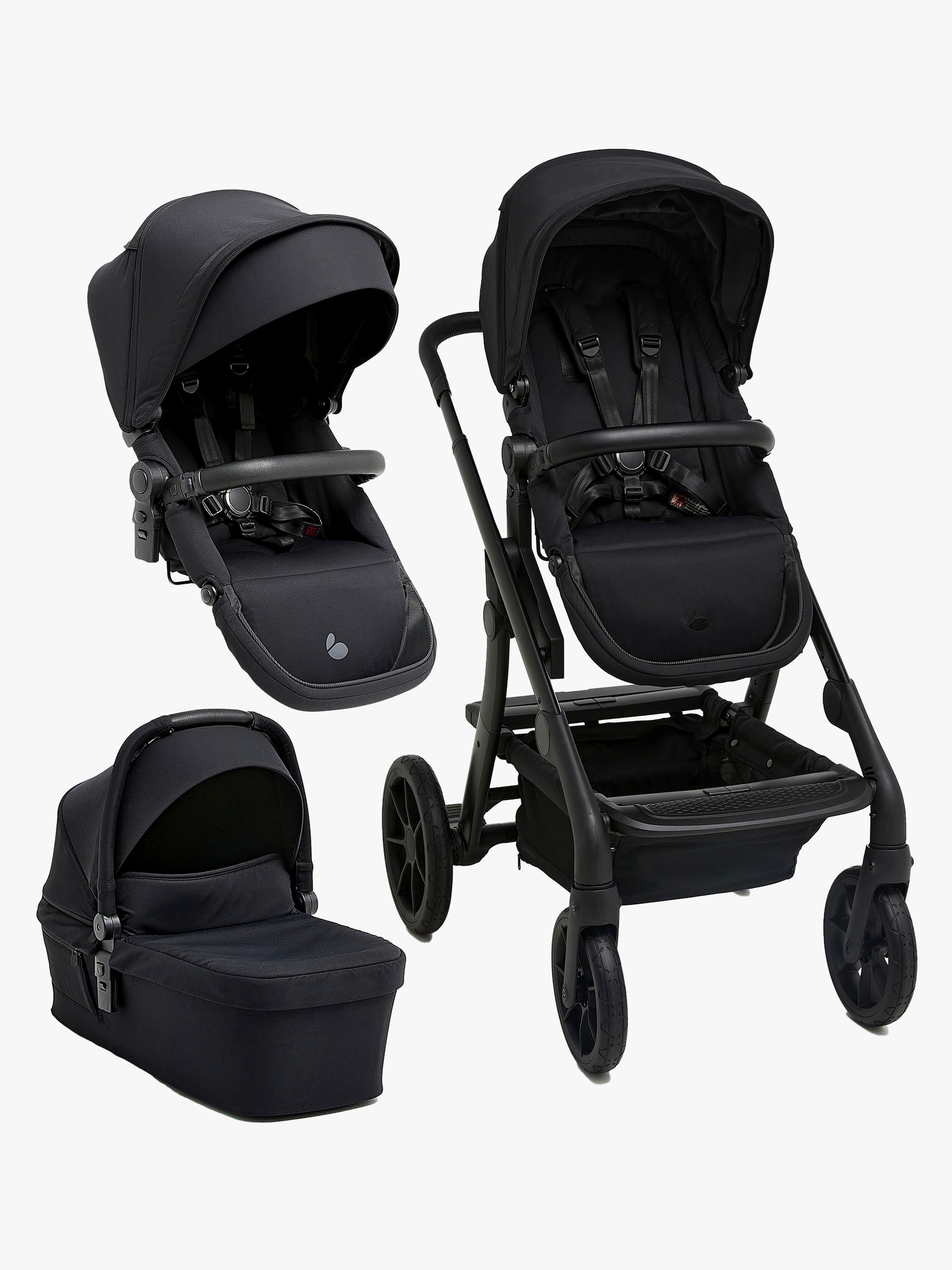 Pro Max Geschwisterwagen Inkl. Liegewanne, Coffee Black, Doppelkinderwagen