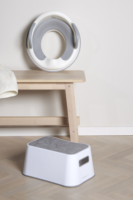 Beemoo CARE Assist Toilettensitz & Hocker, White/Grey