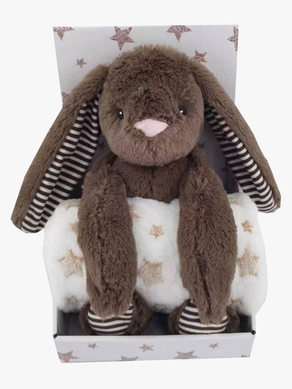 CarloBaby Fleecedecke Stern & Häschen, Beige