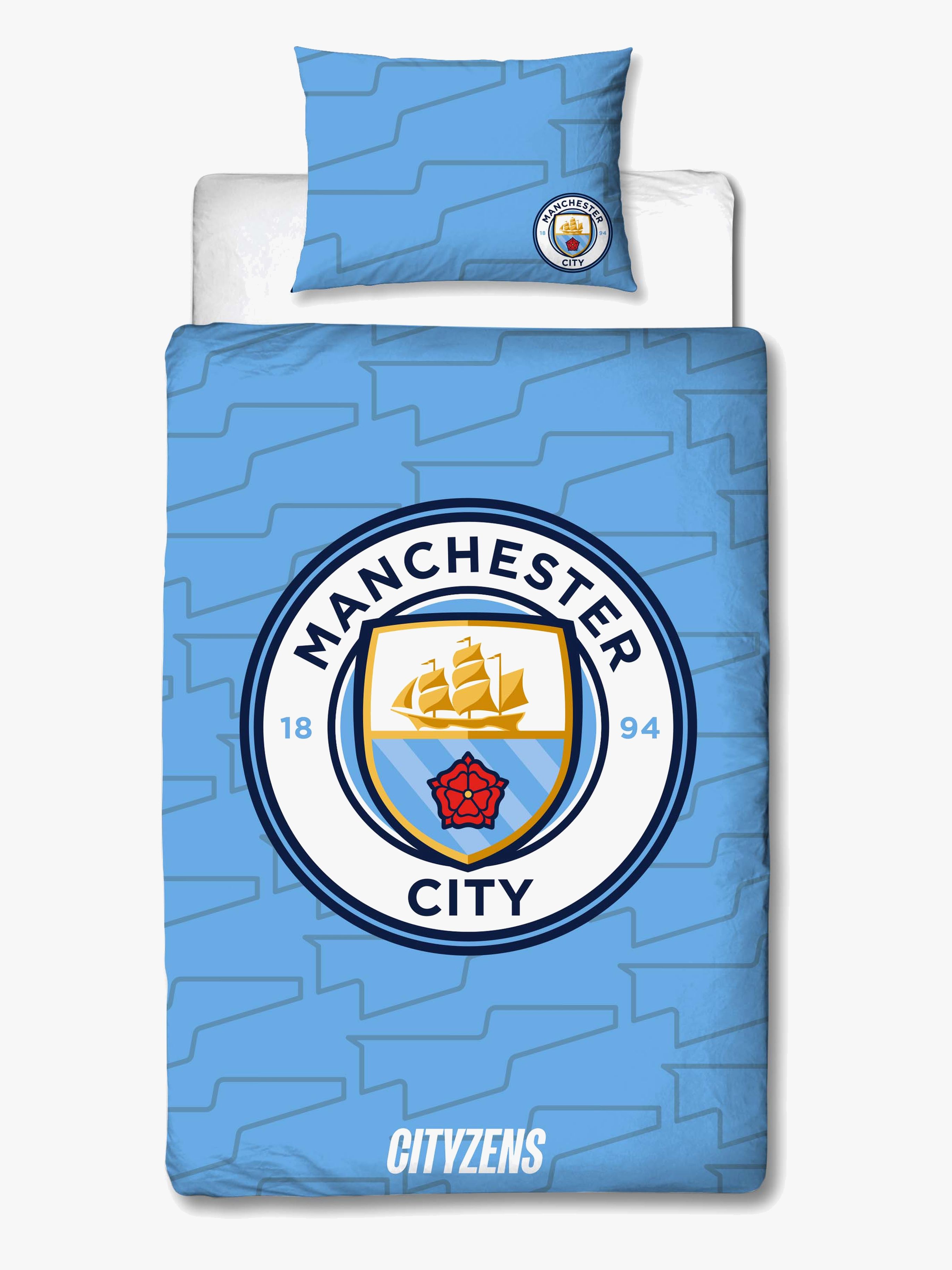 Manchester City Bettwäsche 150x210 cm, Blau