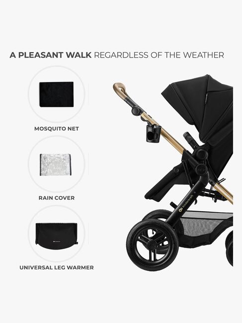 Kinderkraft MOOV 2 XL Air Kombikinderwagen, Pure Black