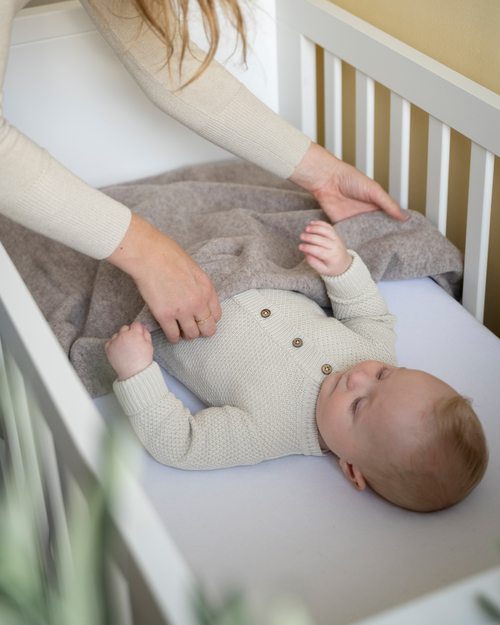 Baby's Only Baby Crib Decke Merinowolle TOG 1, Brushed Sand