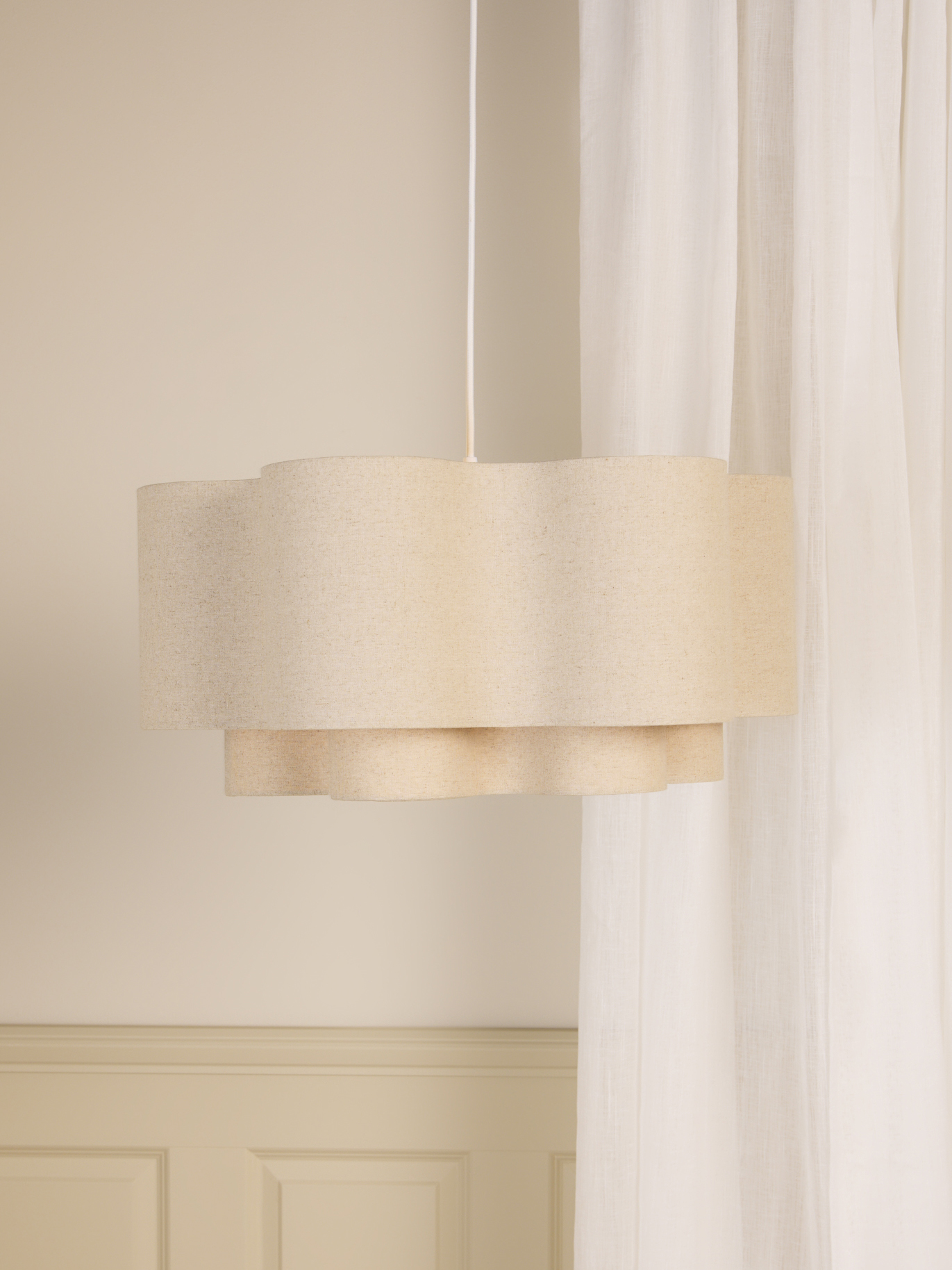 Alice og Fox Bloom Lampenschirm, Beige Linen, Kinderlampen