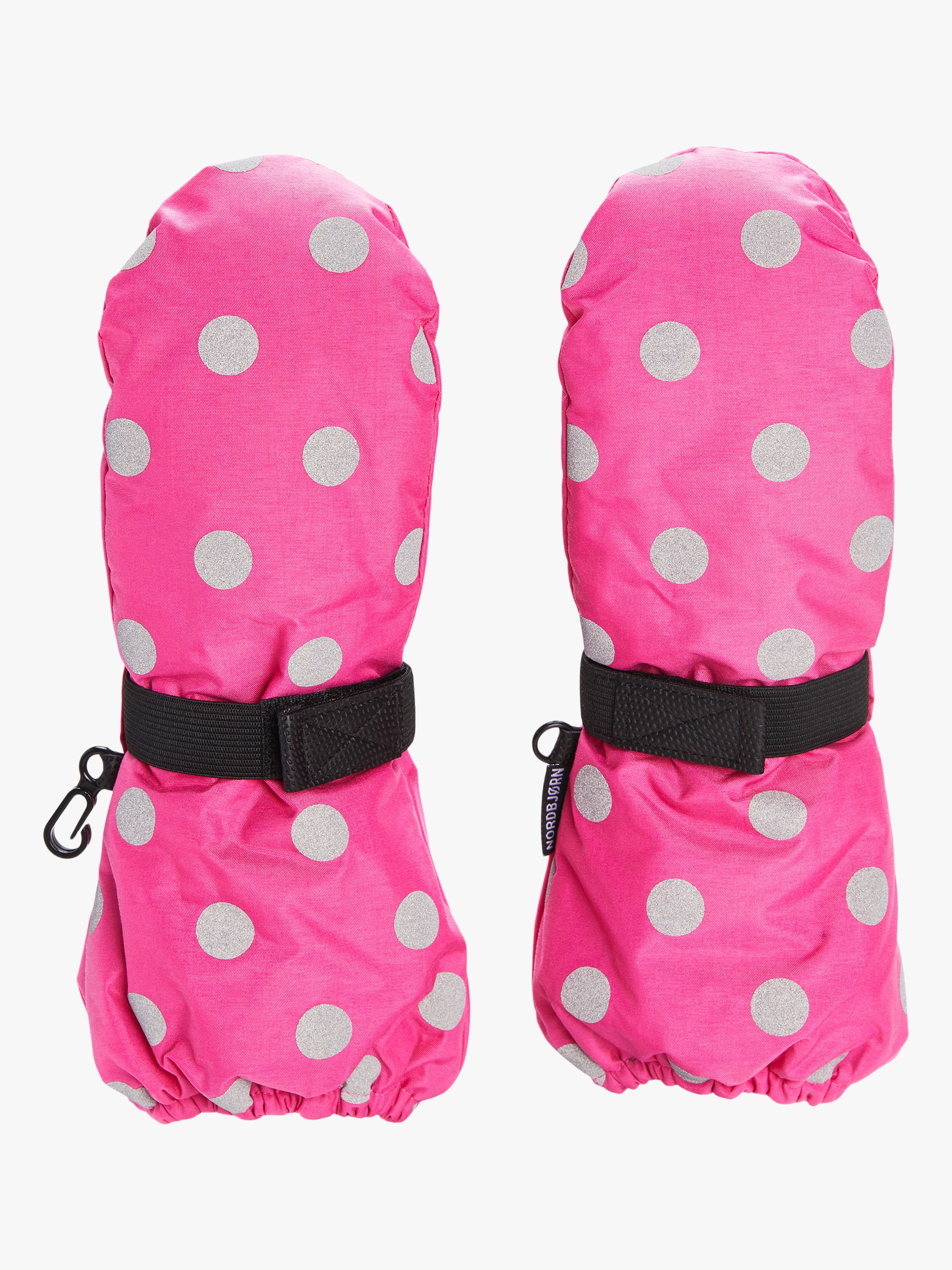 Nordbjørn Stalon Fäustlinge, Pink/Silver Dots, 6-8 Jahre