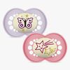 MAM Orginal Night Schnuller Silikon 2er-Pack 6-16m, Rosa