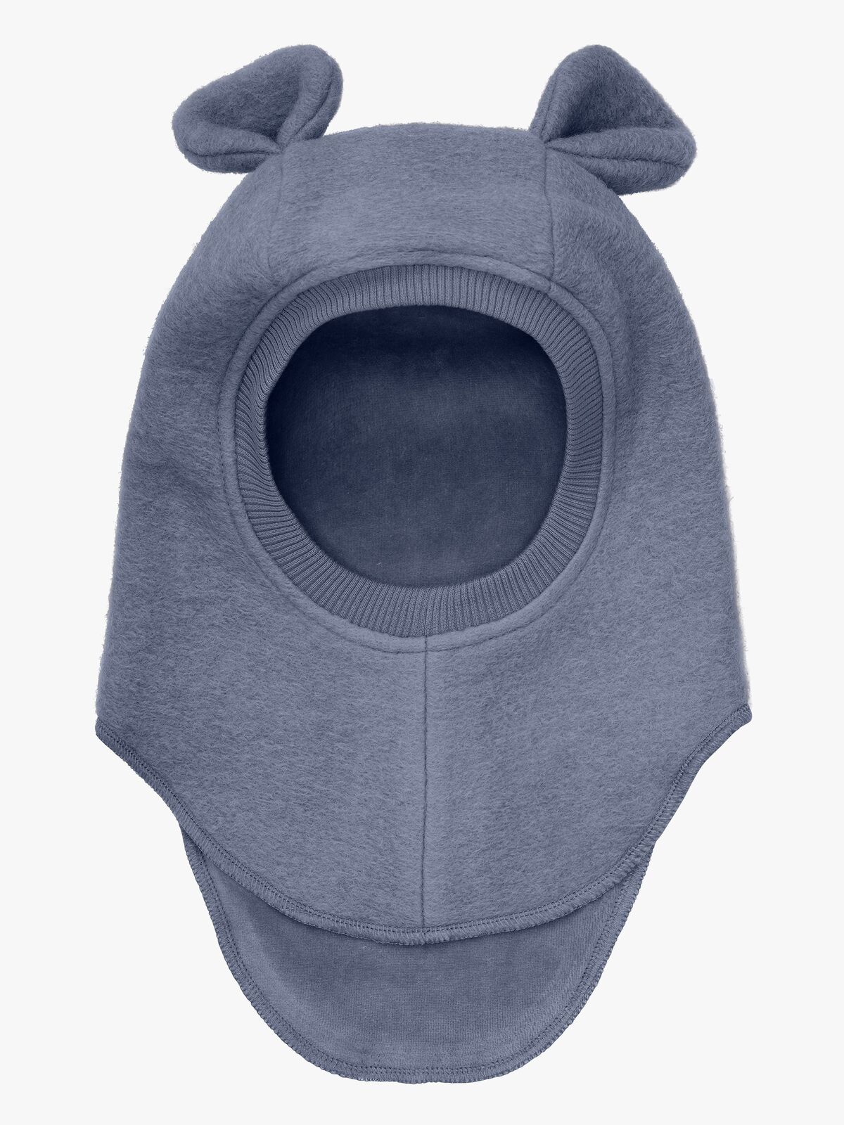 Huttelihut Schlupfmütze Merinowolle mit Ohren, Folkstone Gray
