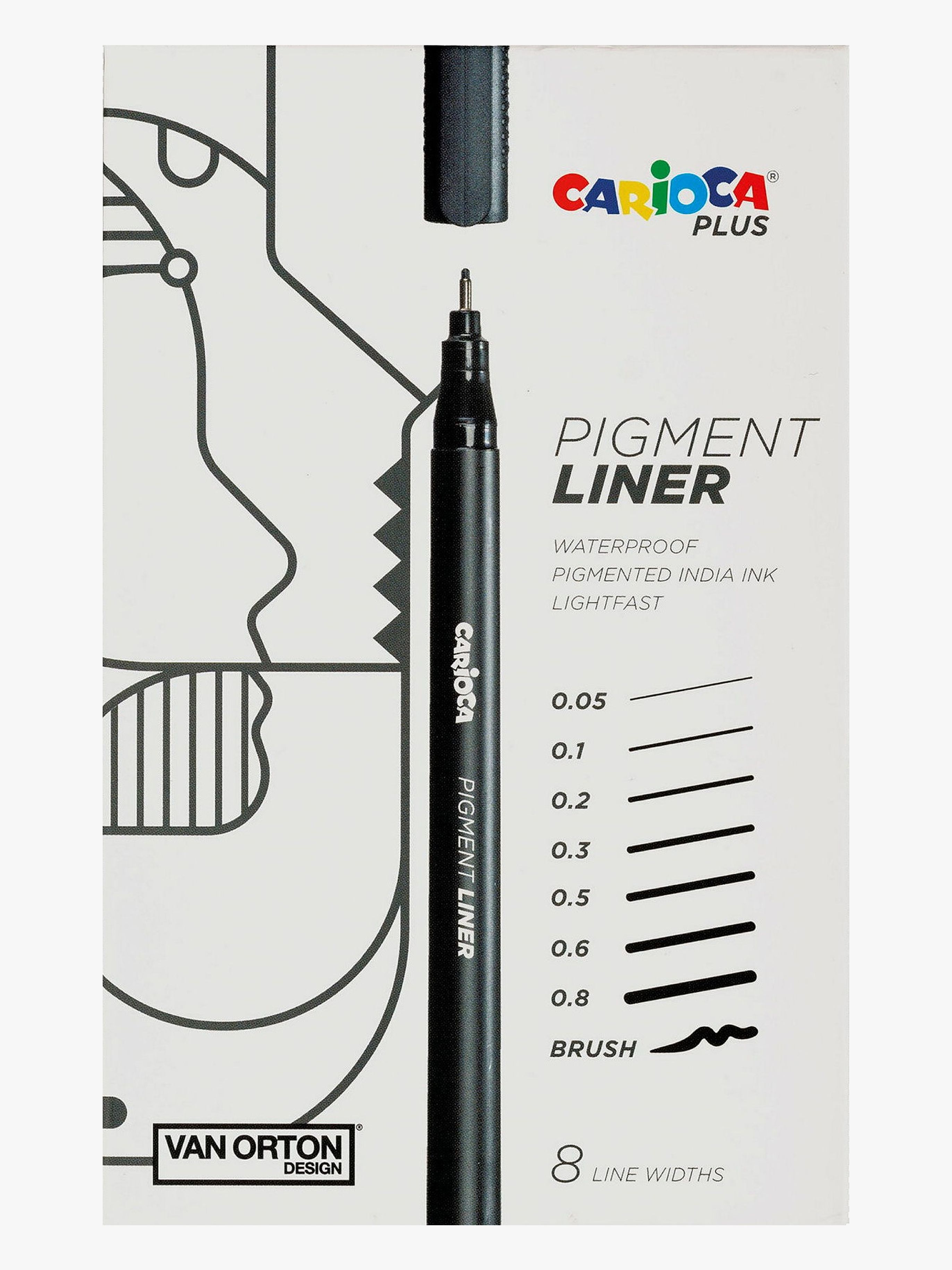 Carioca PLUS Pigmentliner 8er-Pack