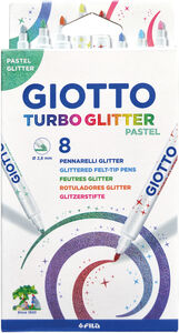 Giotto Turbo Glitter Pastel Filzstift 8er-Pack
