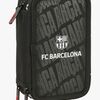 FC Barcelona Gefülltes Dreifach-Federmäppchen 37 Teile, Schwarz