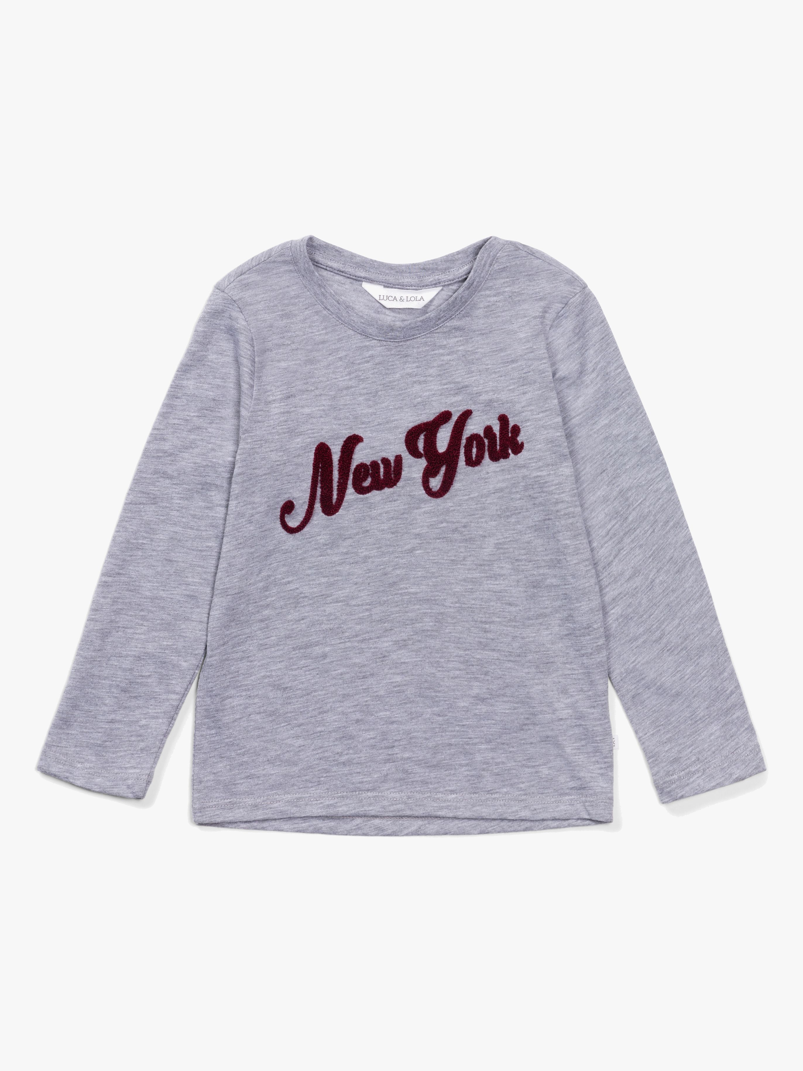 Luca &  Lola Lauro Langarmshirt, Grey Melange 110-116
