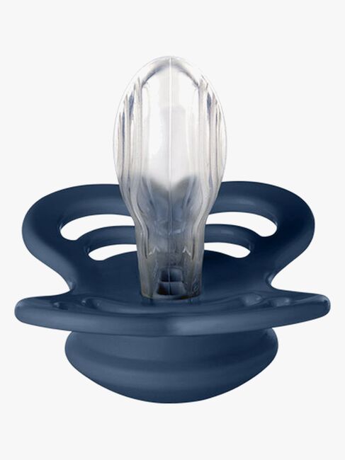 BIBS Supreme Schnuller 2er-Pack Silikon Gr. 2, Cloud/Steel Blue