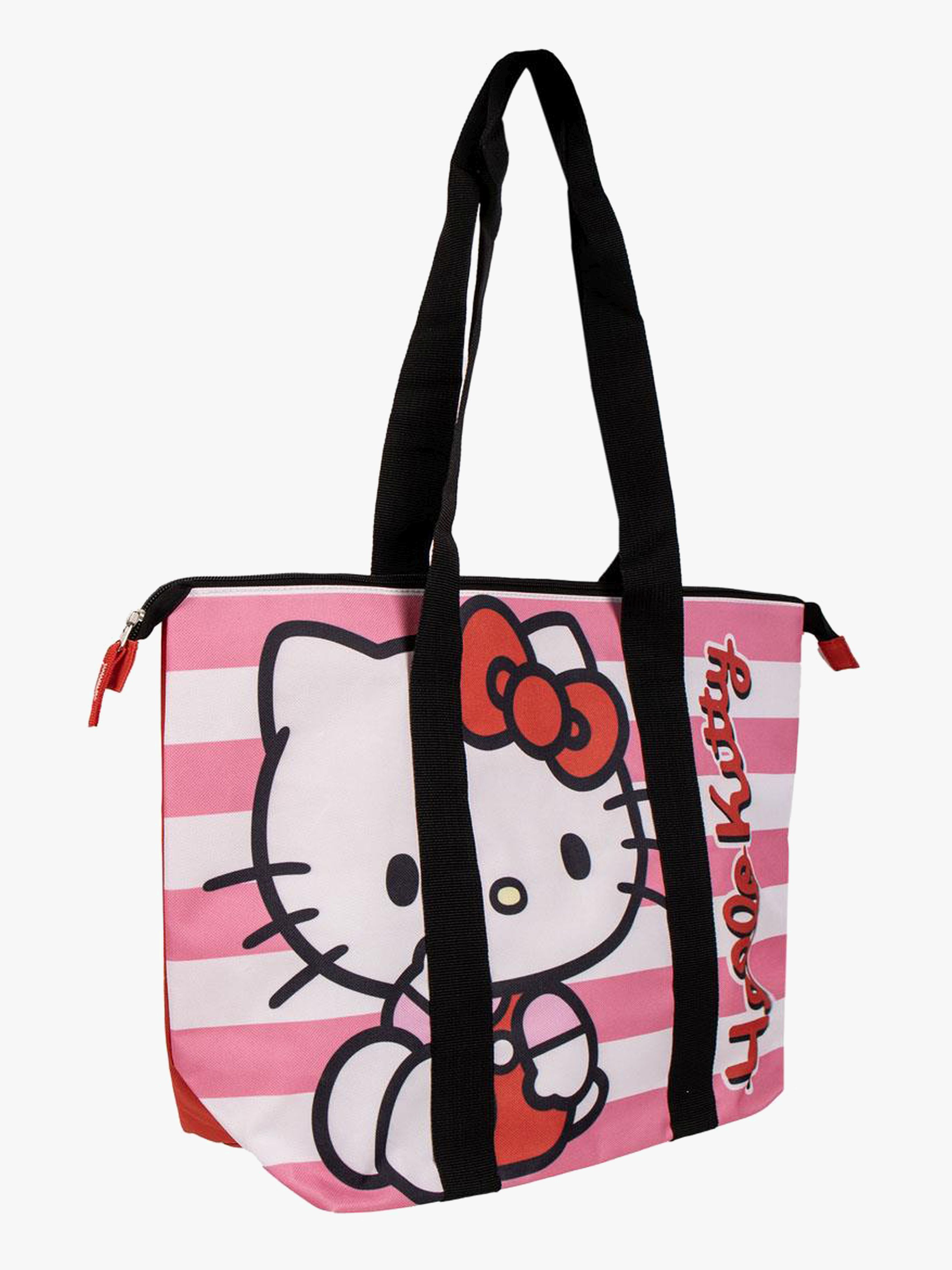 Strandtasche, Rosa / Weiß