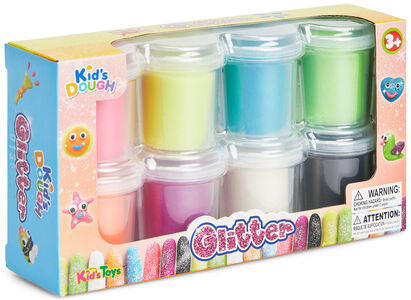 Kid's Dough Glitter Spielknete 8 Farben