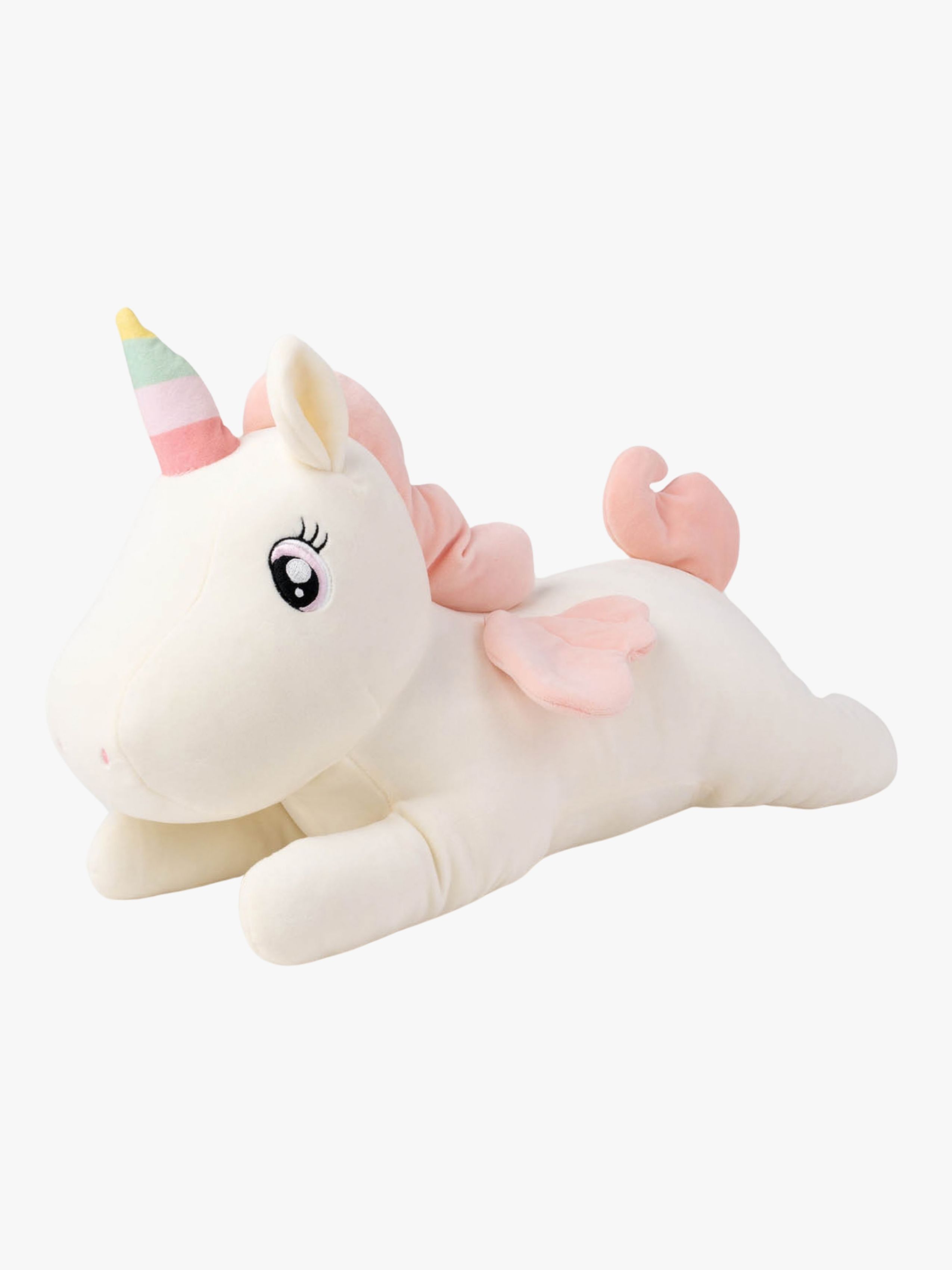 Plüschspielzeug Liegendes Einhorn 52 cm, Weiß