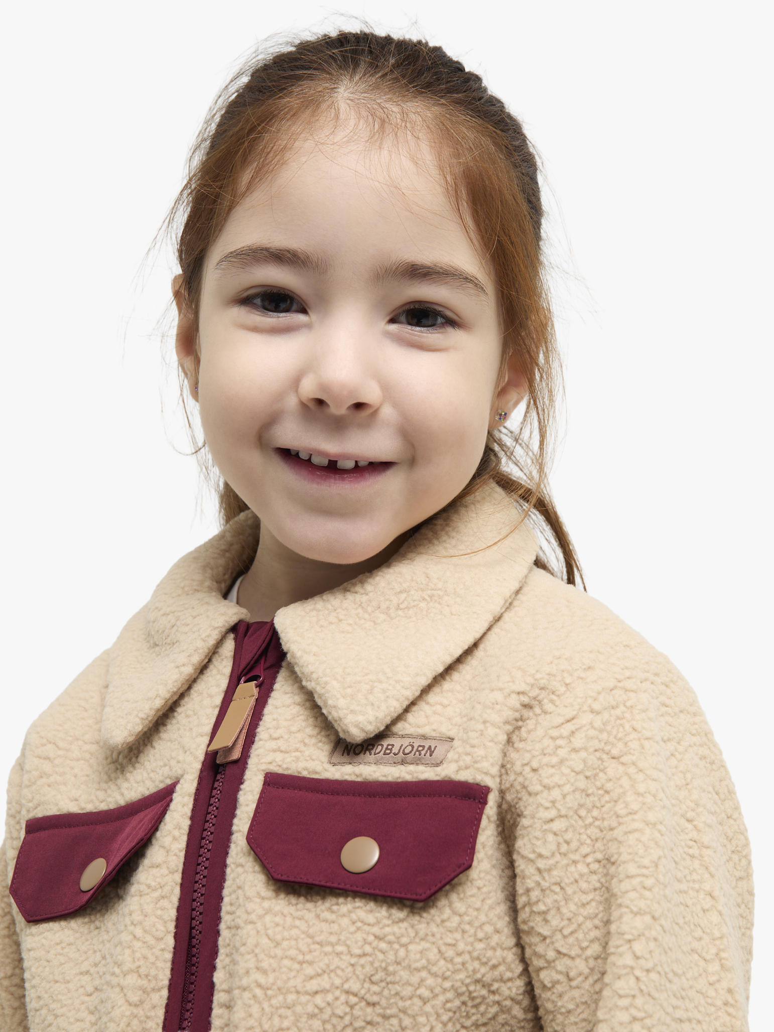 Sillvik Fleecejacke Winddicht, Beige, 98-104